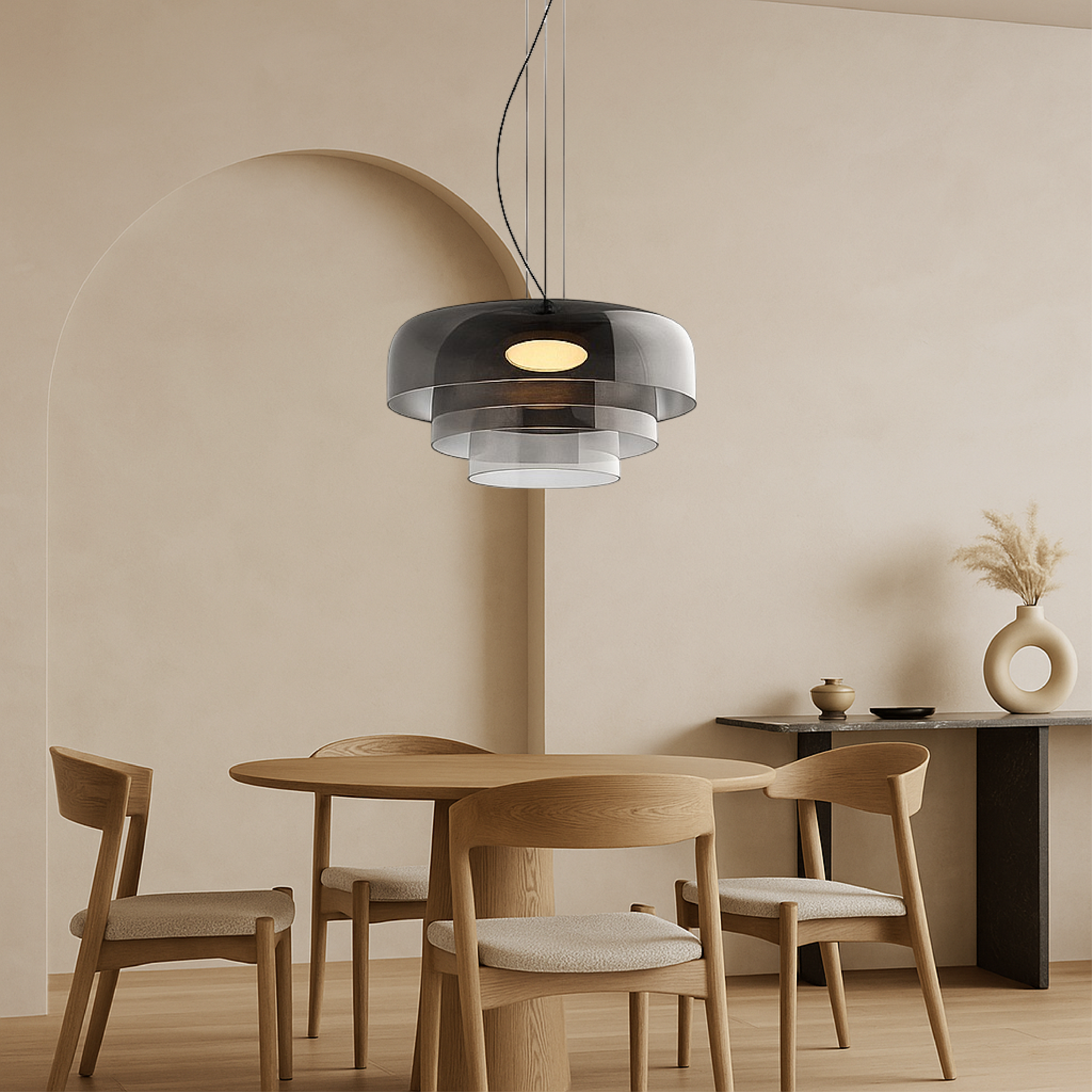 Szklana lampa wisząca