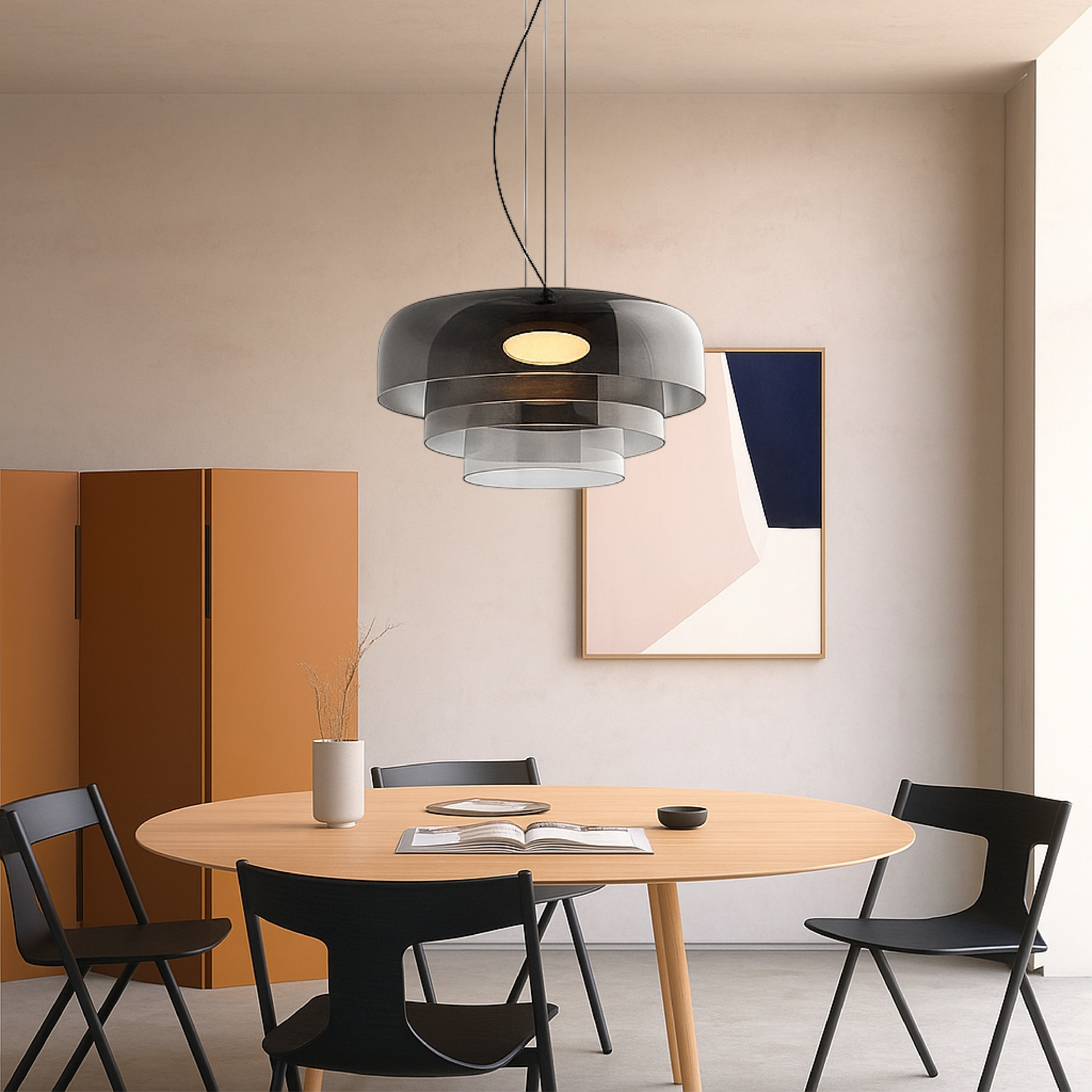 Szklana lampa wisząca