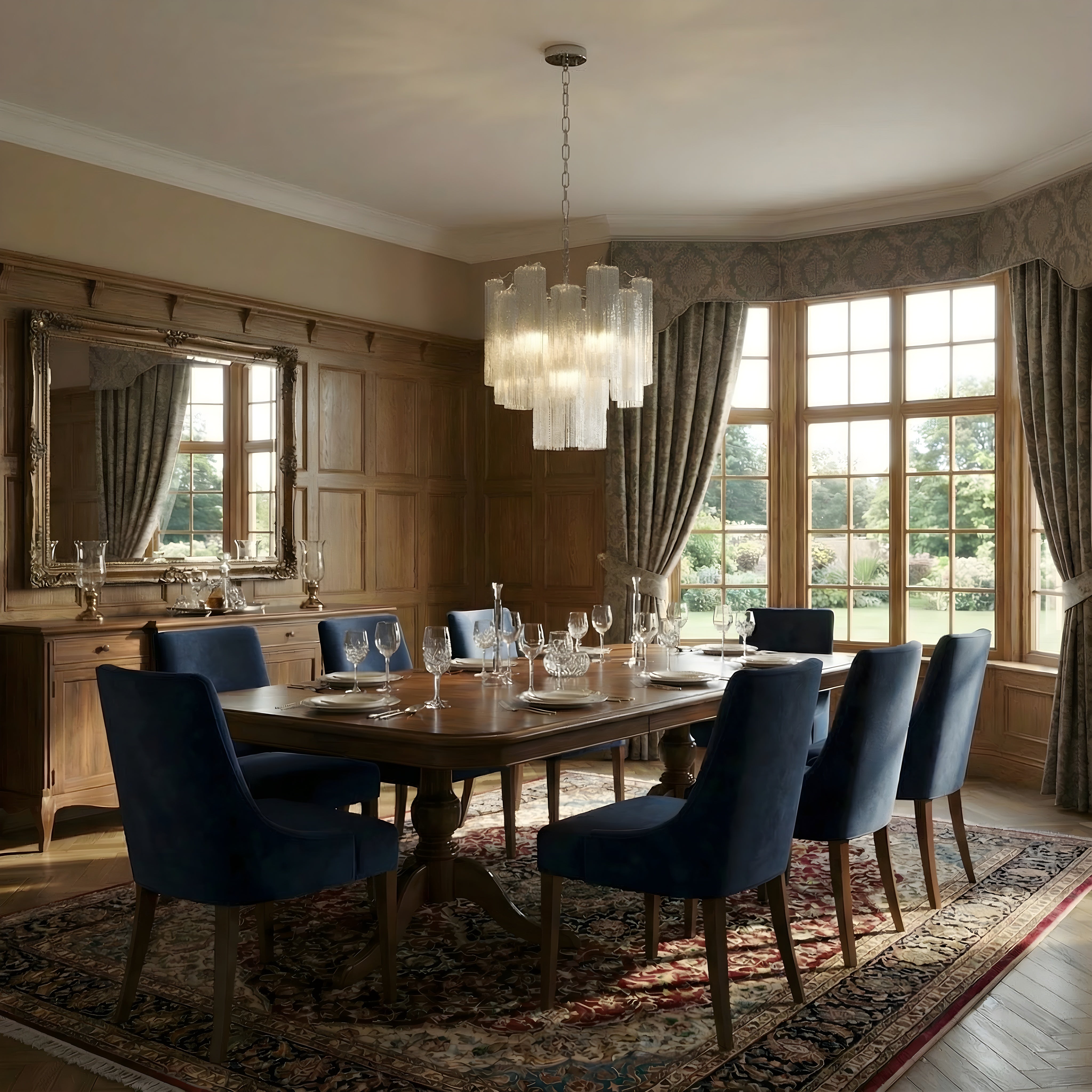 Francuski szklany żyrandol