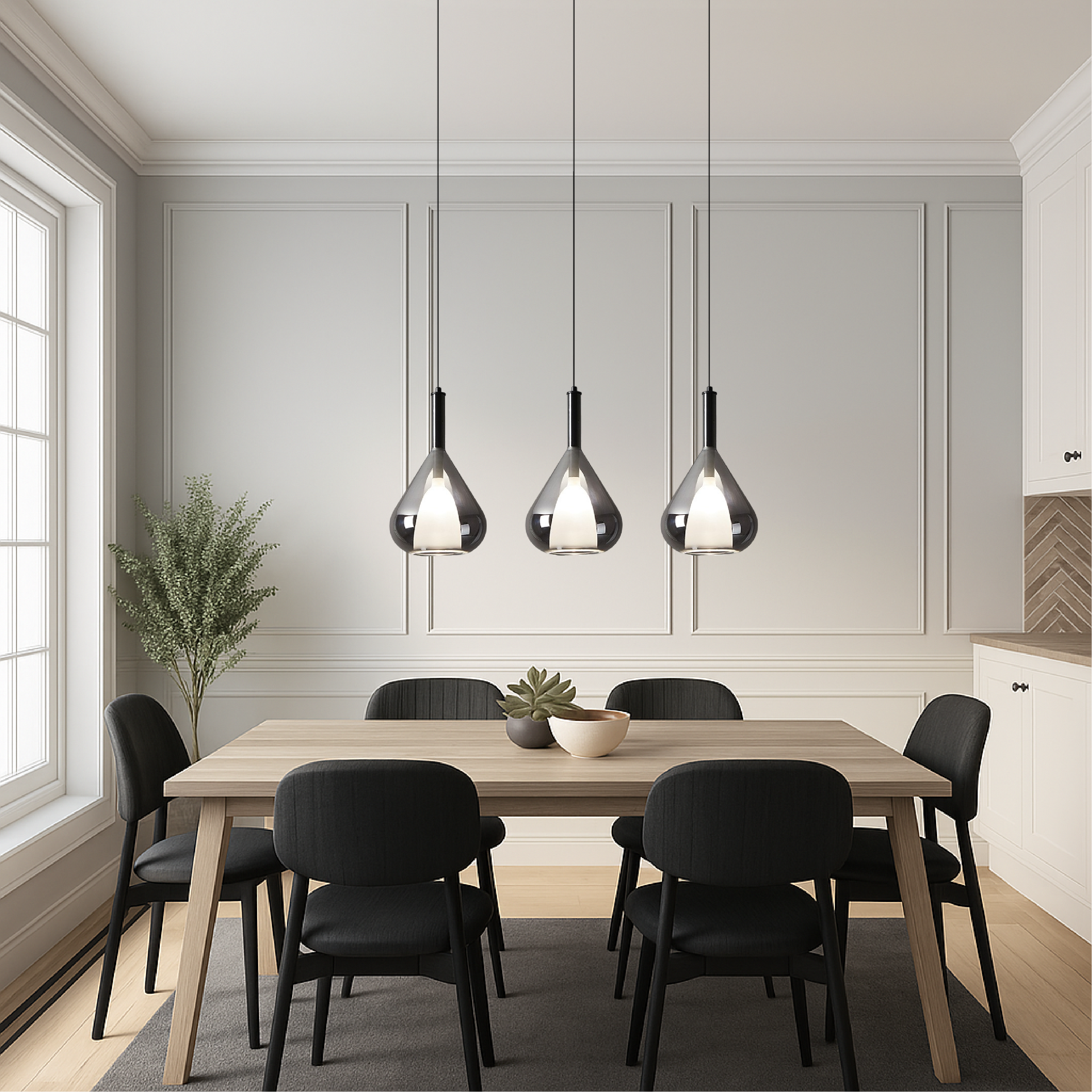 Szklana lampa wisząca Nady