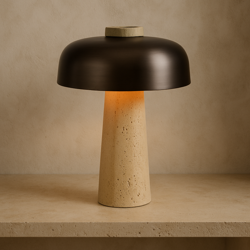 Lampa stołowa trawertyn