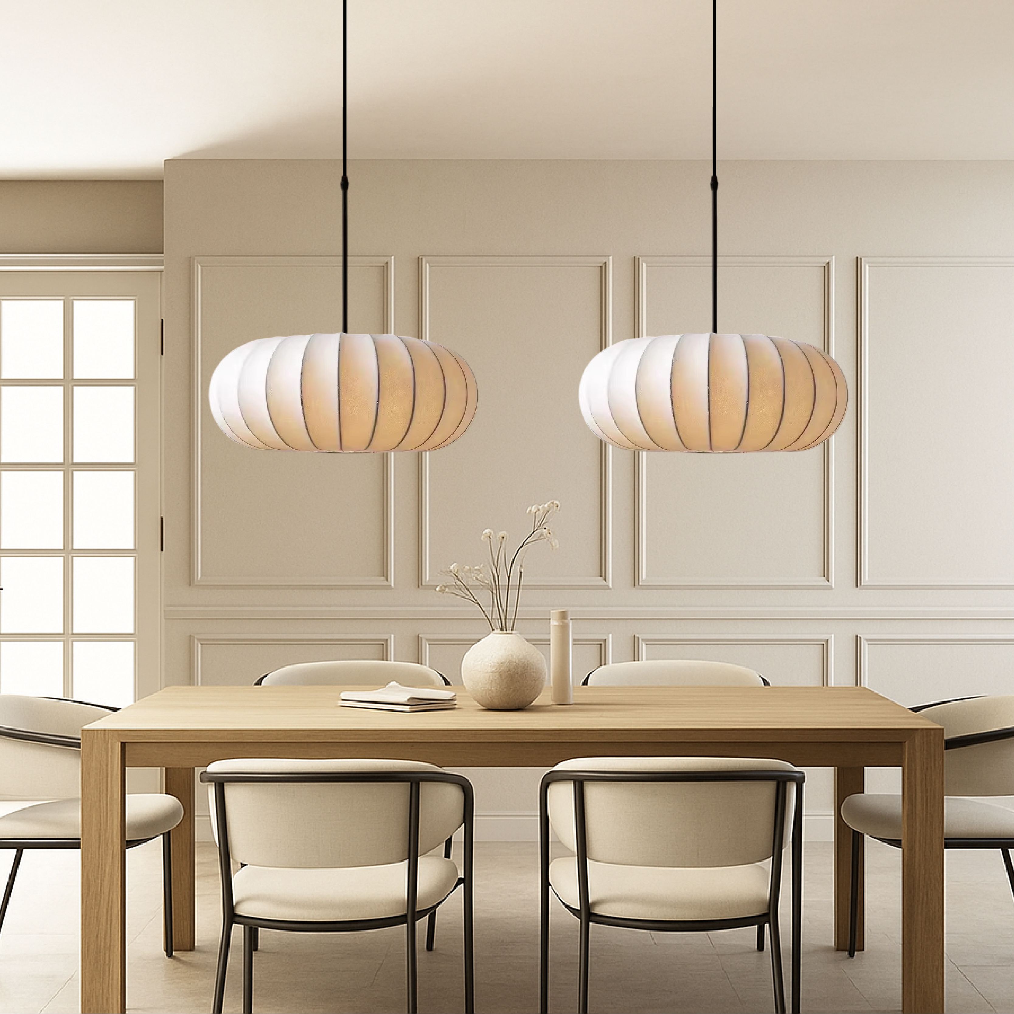 Jedwabna lampa wisząca Verona