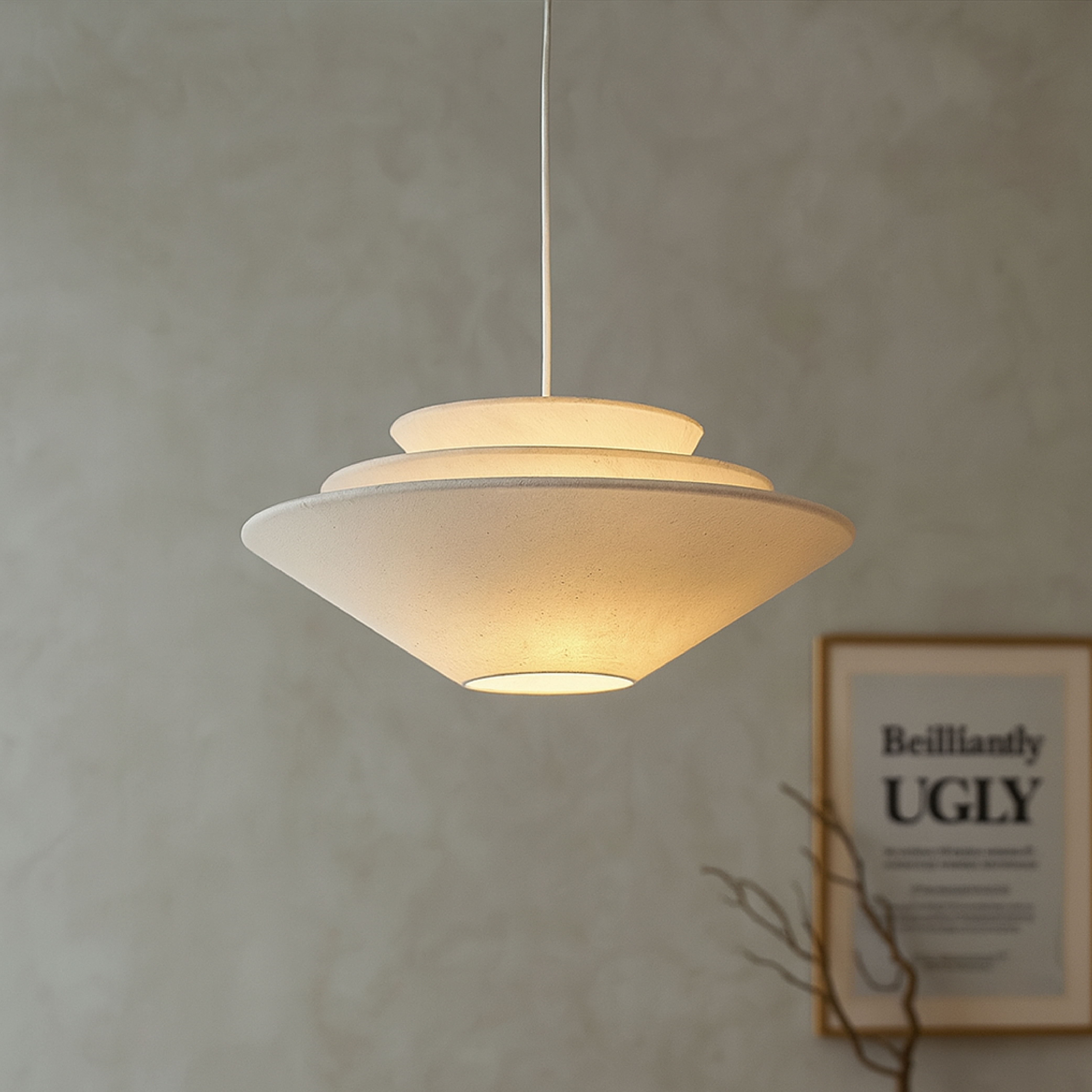 Wielowarstwowa lampa wisząca Wabi Sabi