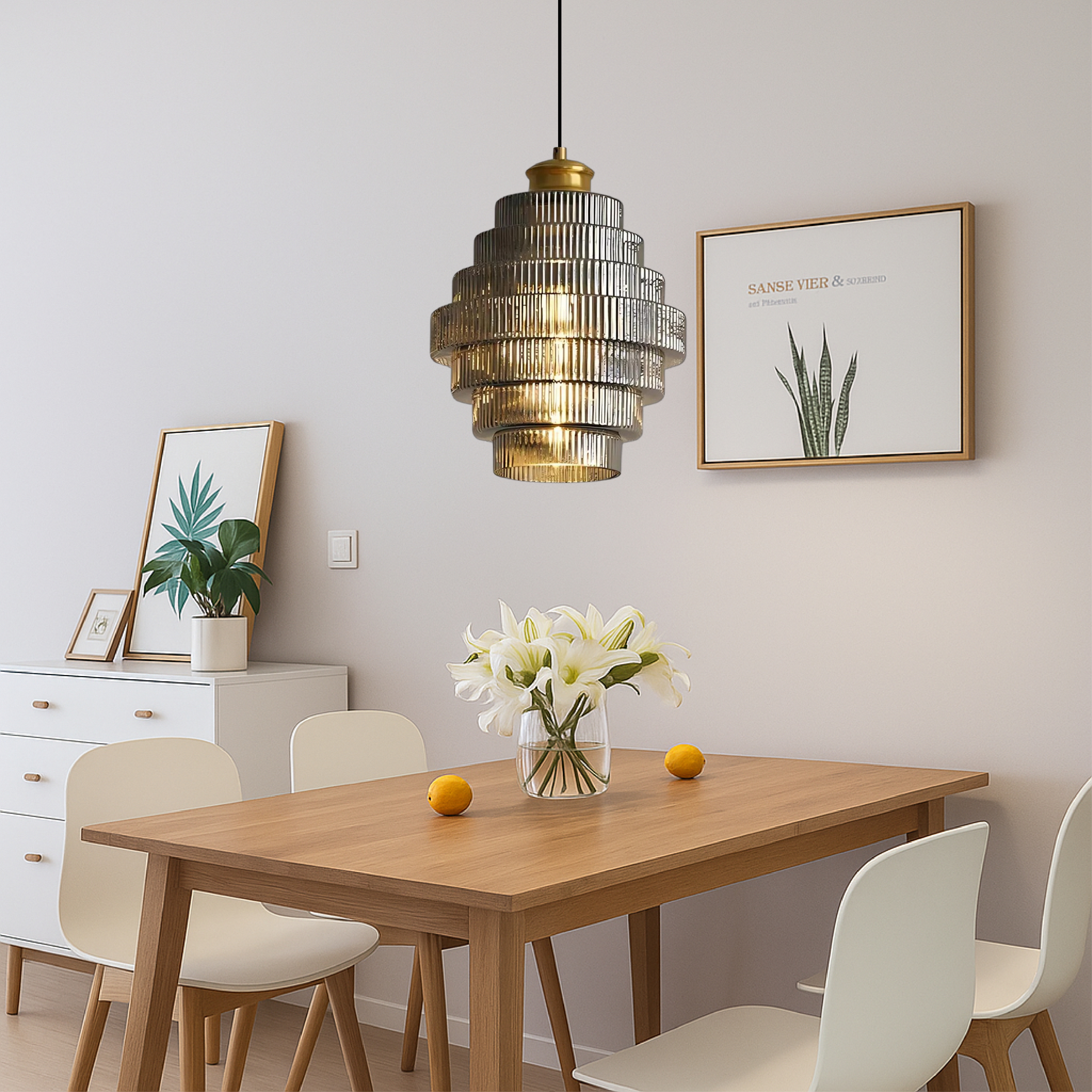 Szklana lampa wisząca L'otre