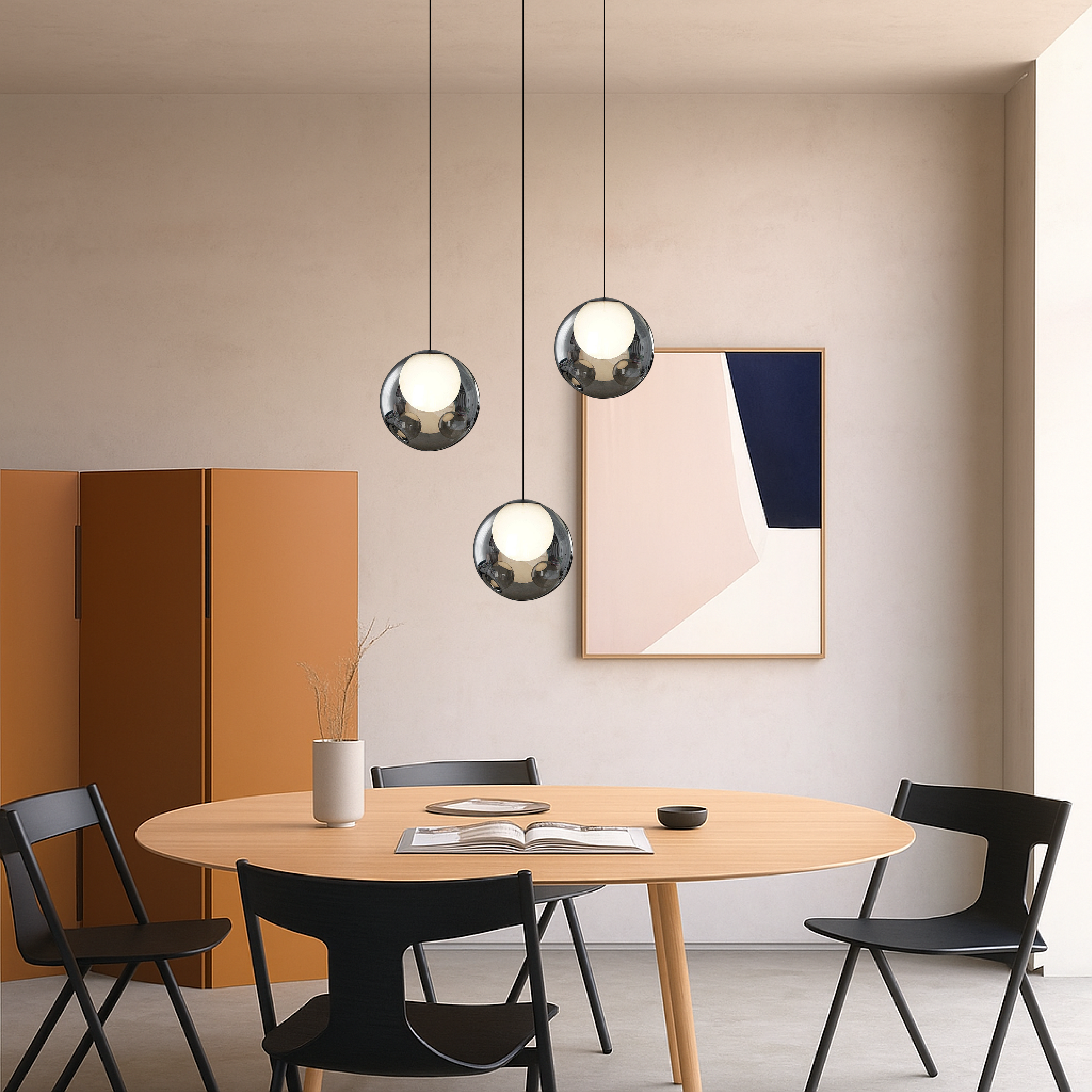 Włoska szklana lampa wisząca