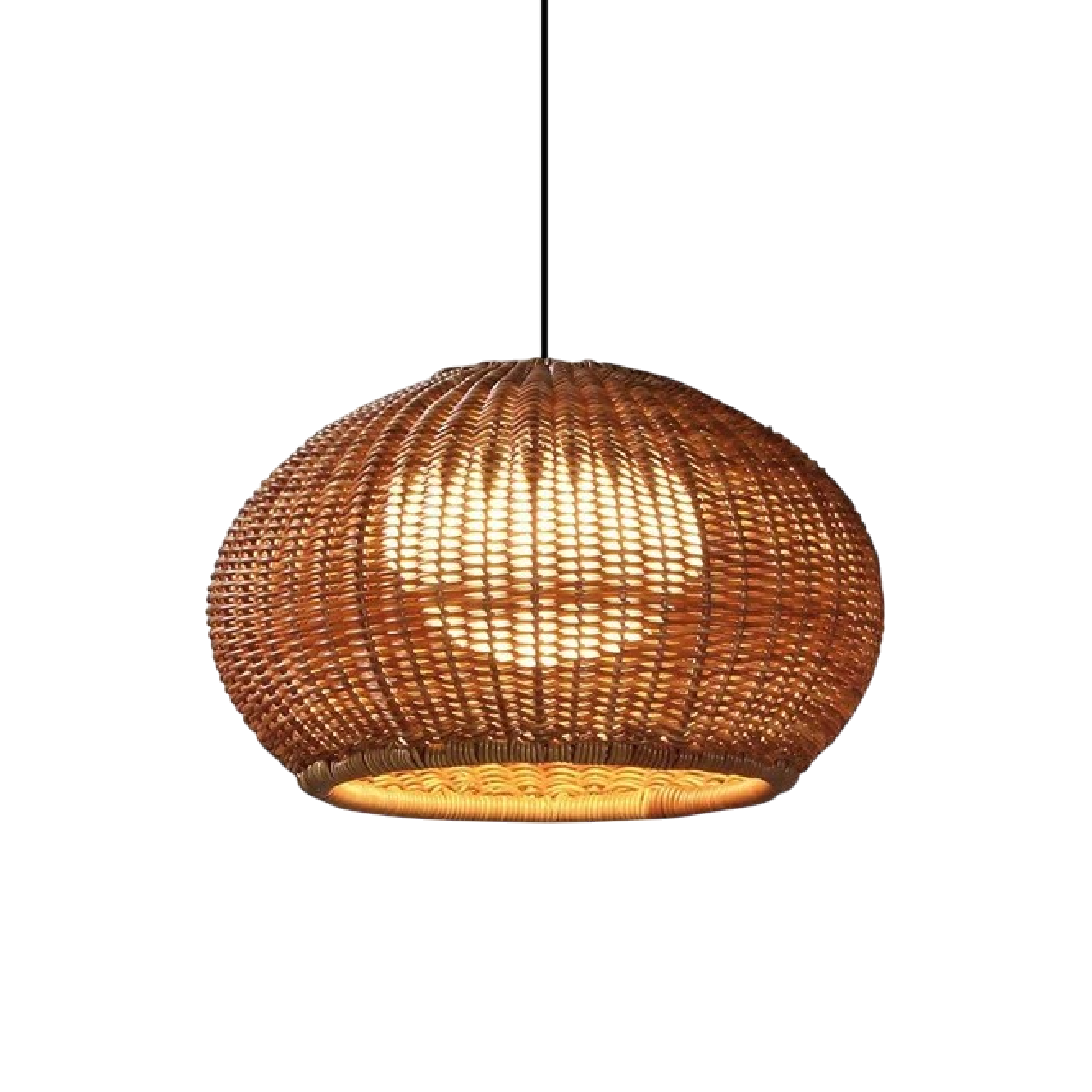 Zewnętrzna/wewnętrzna bambusowa lampa wisząca