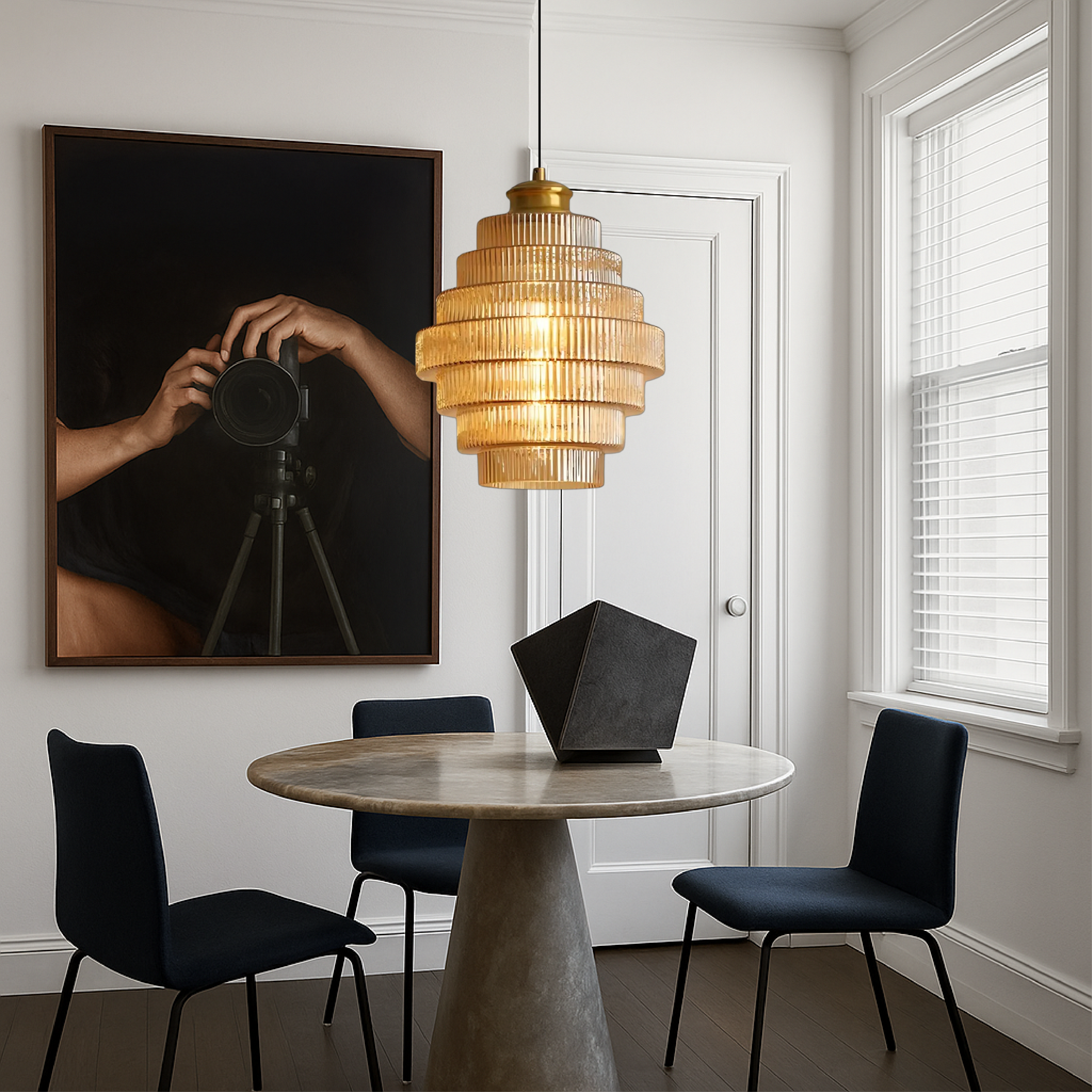 Szklana lampa wisząca L'otre