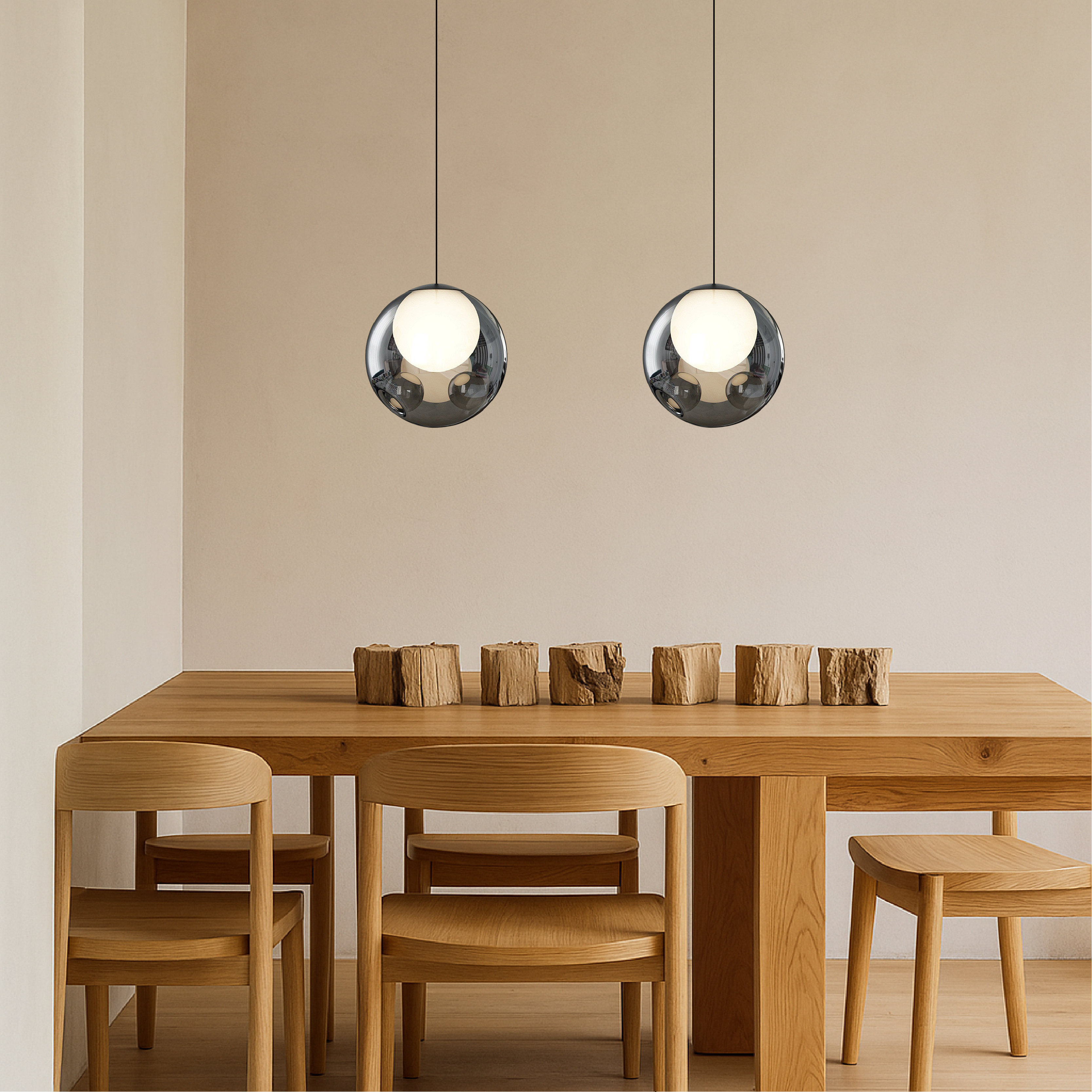 Włoska szklana lampa wisząca