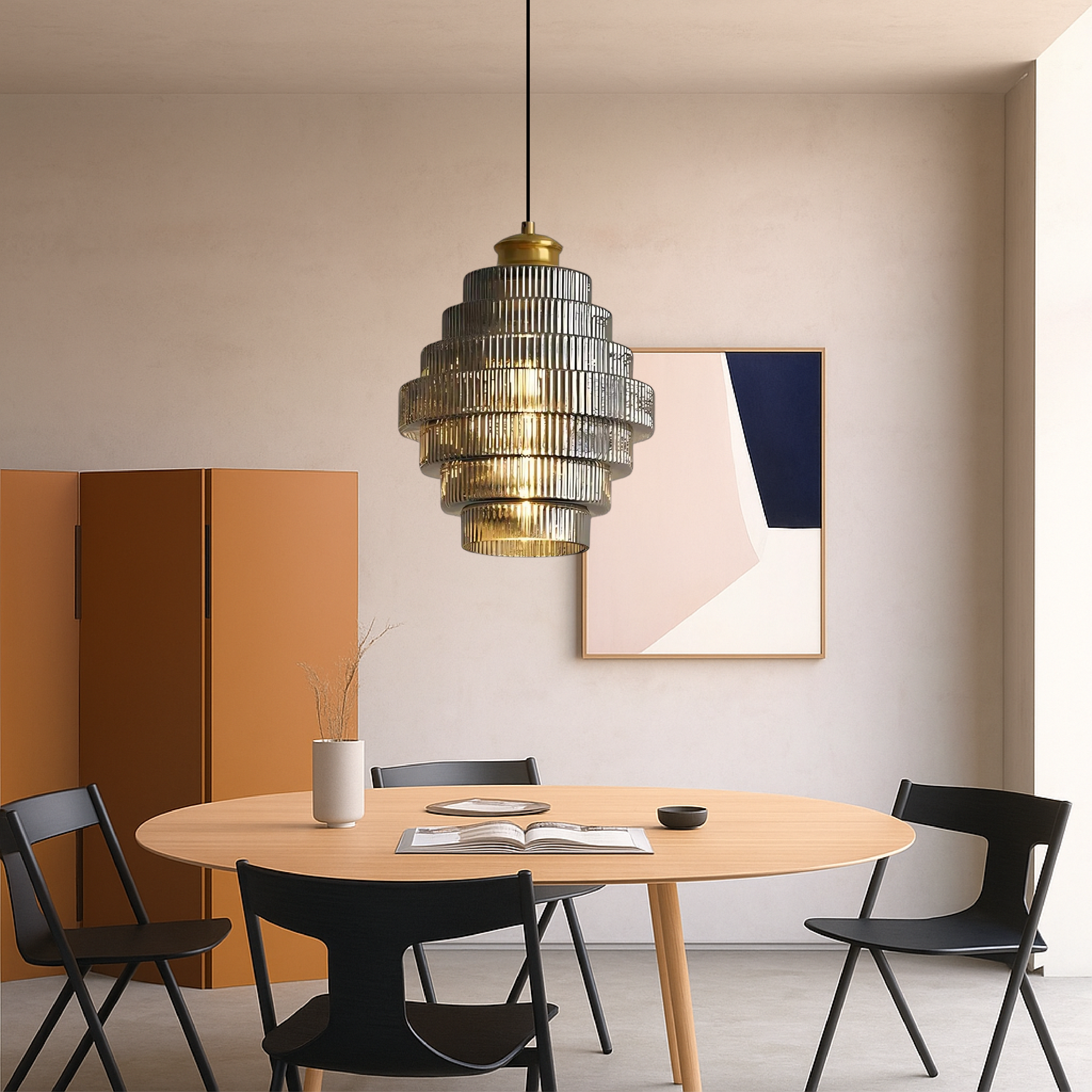 Szklana lampa wisząca L'otre