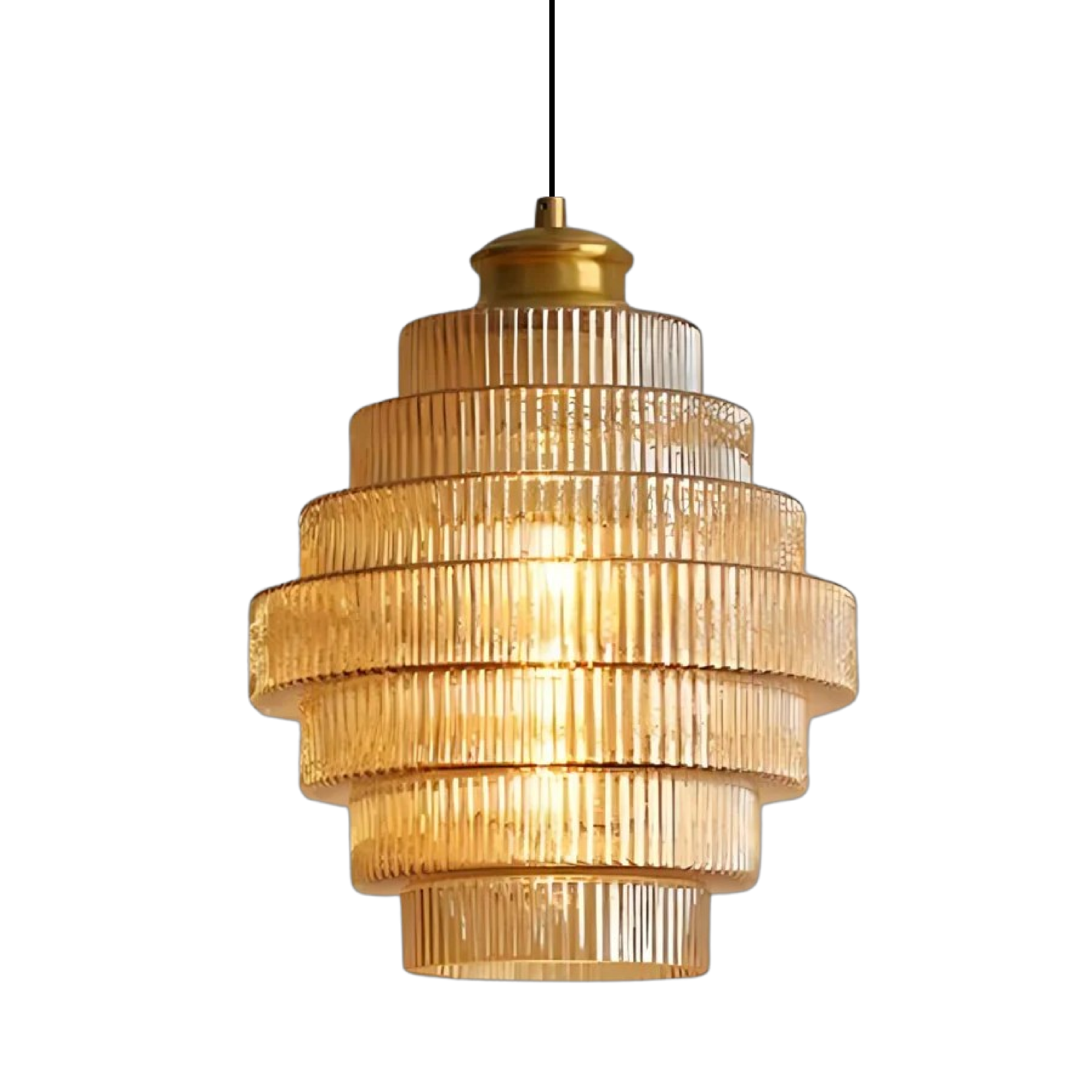 Szklana lampa wisząca L'otre
