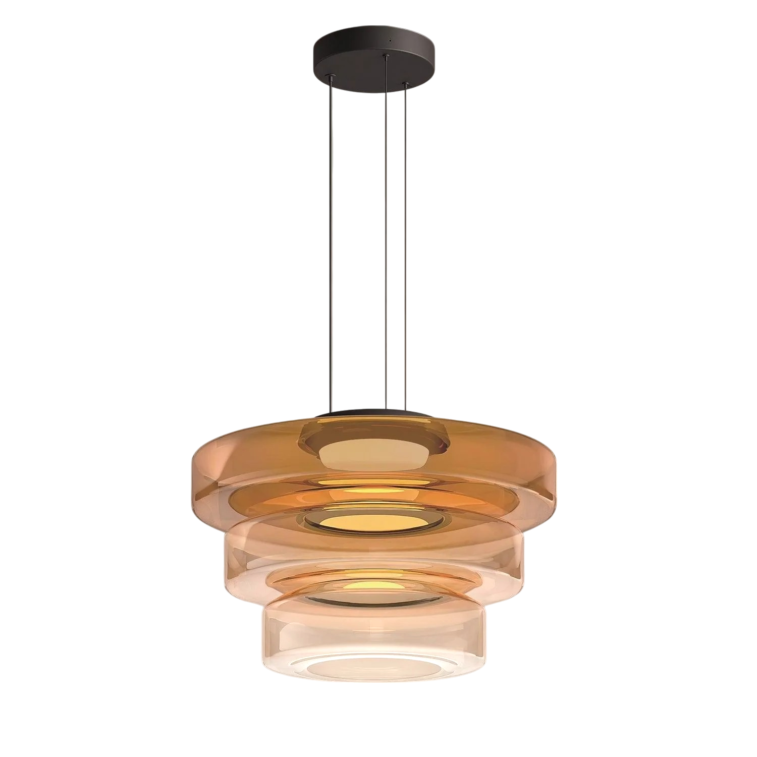 Duńska szklana lampa wisząca Bauhaus