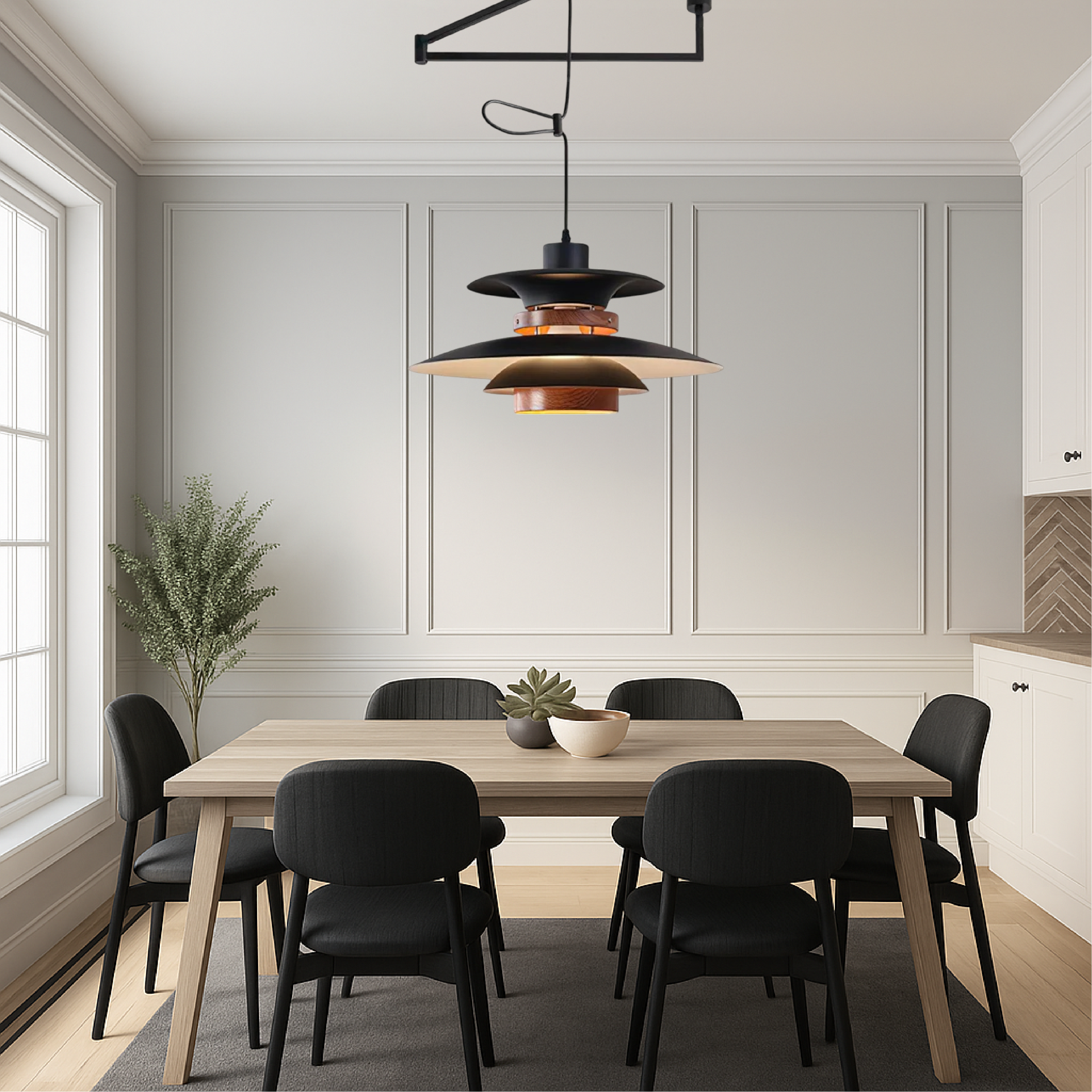 Lampa wisząca z wahliwym ramieniem Merado