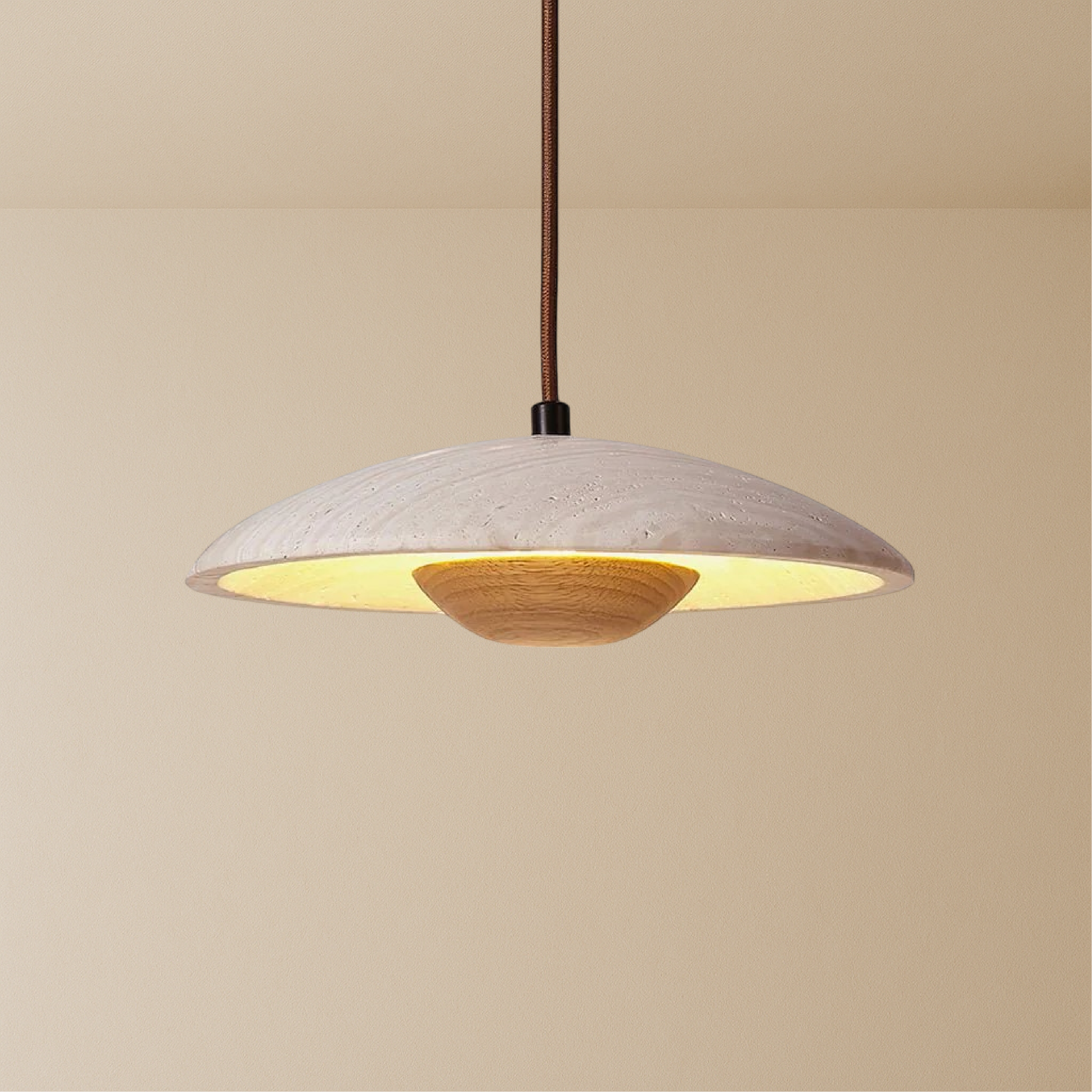 Kamienna lampa wisząca Sola