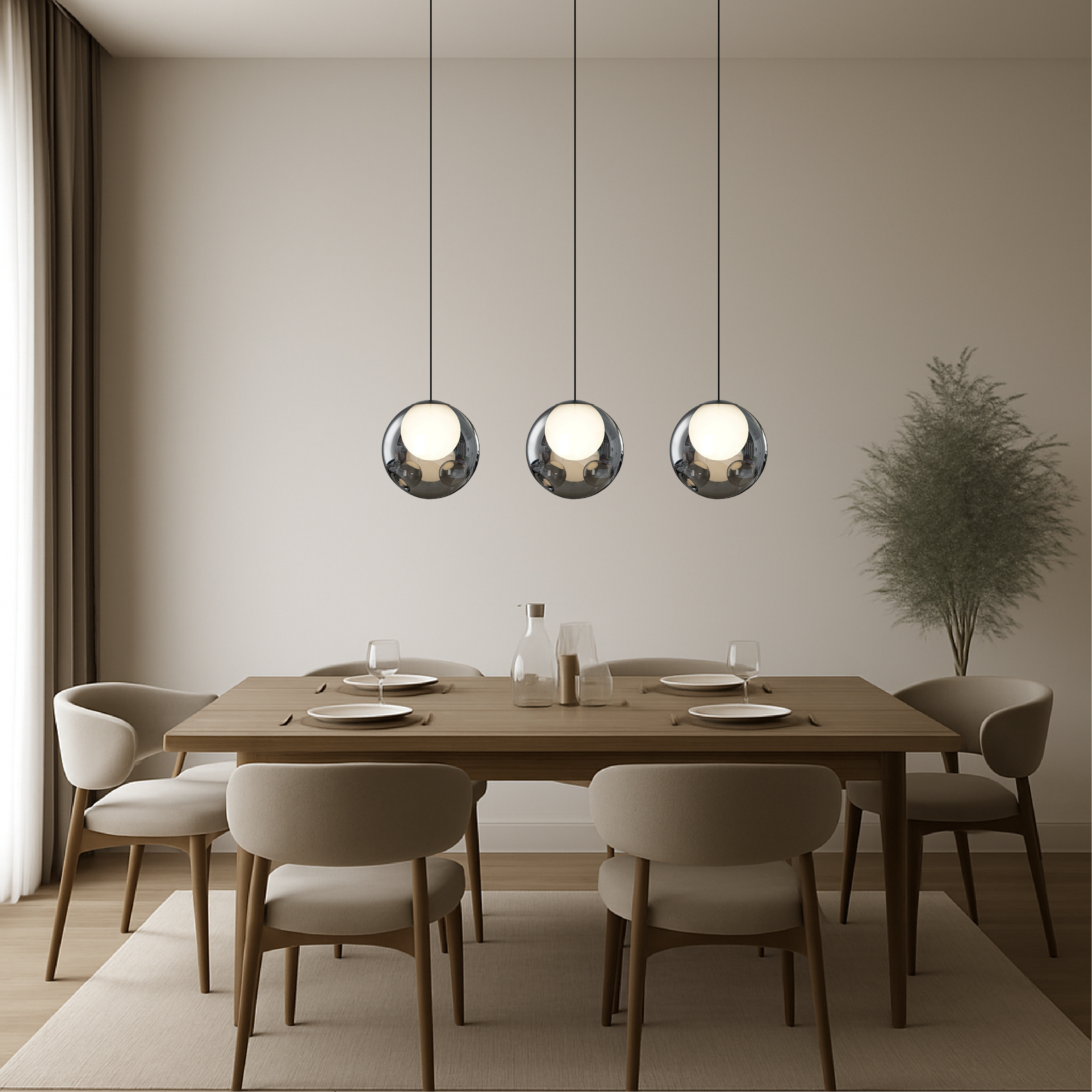 Włoska szklana lampa wisząca