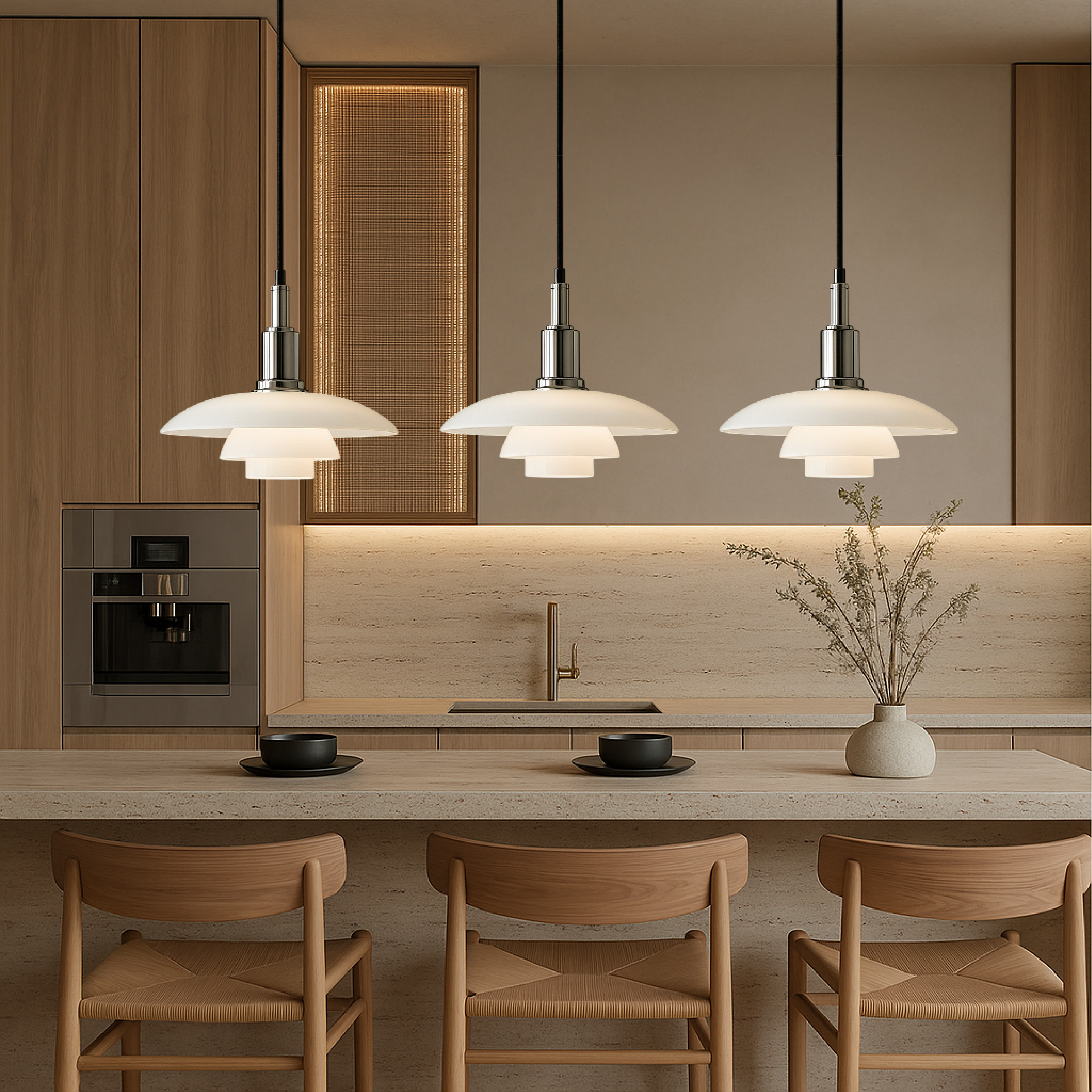 2/3 Głowa Duńska designerska lampa wisząca
