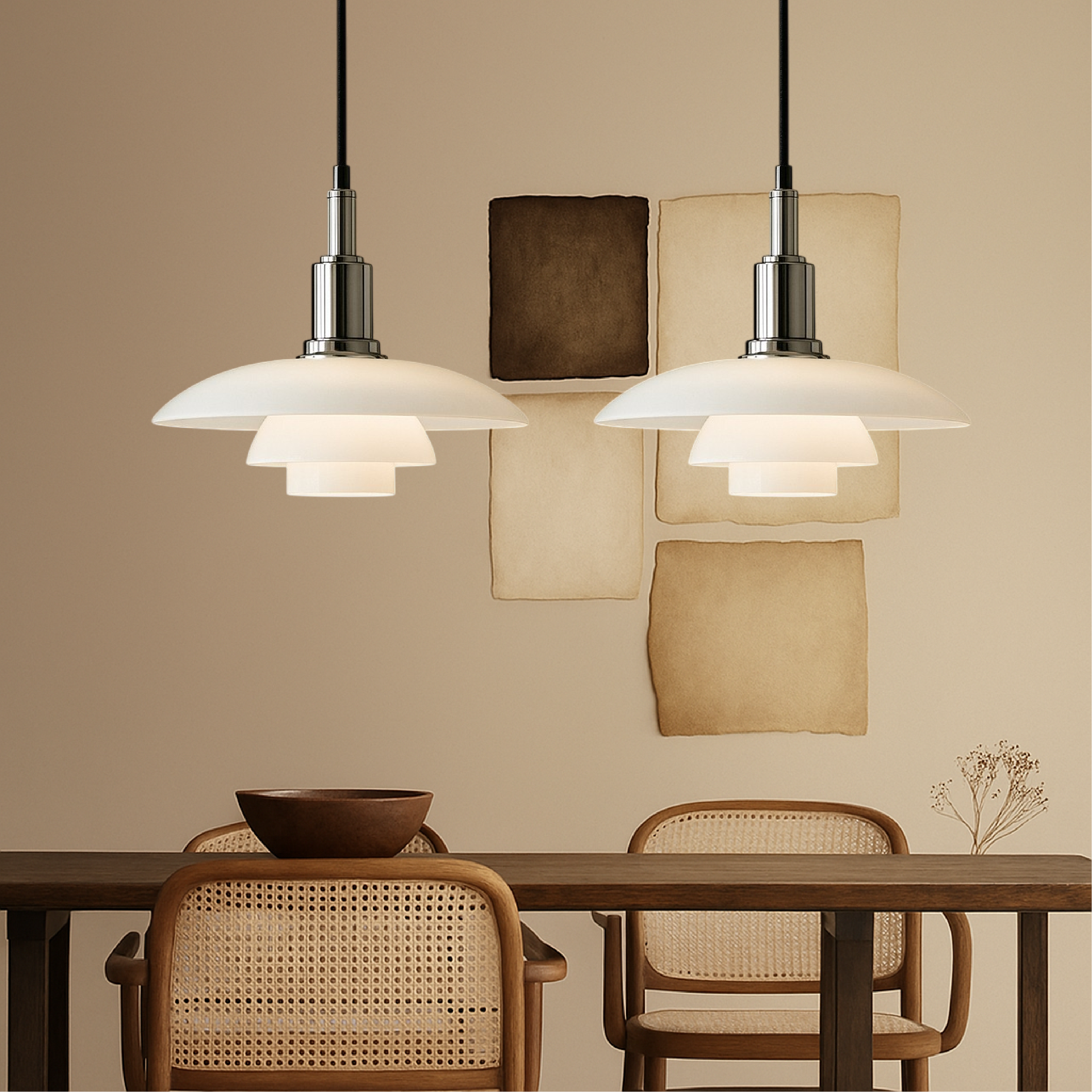 2/3 Głowa Duńska designerska lampa wisząca