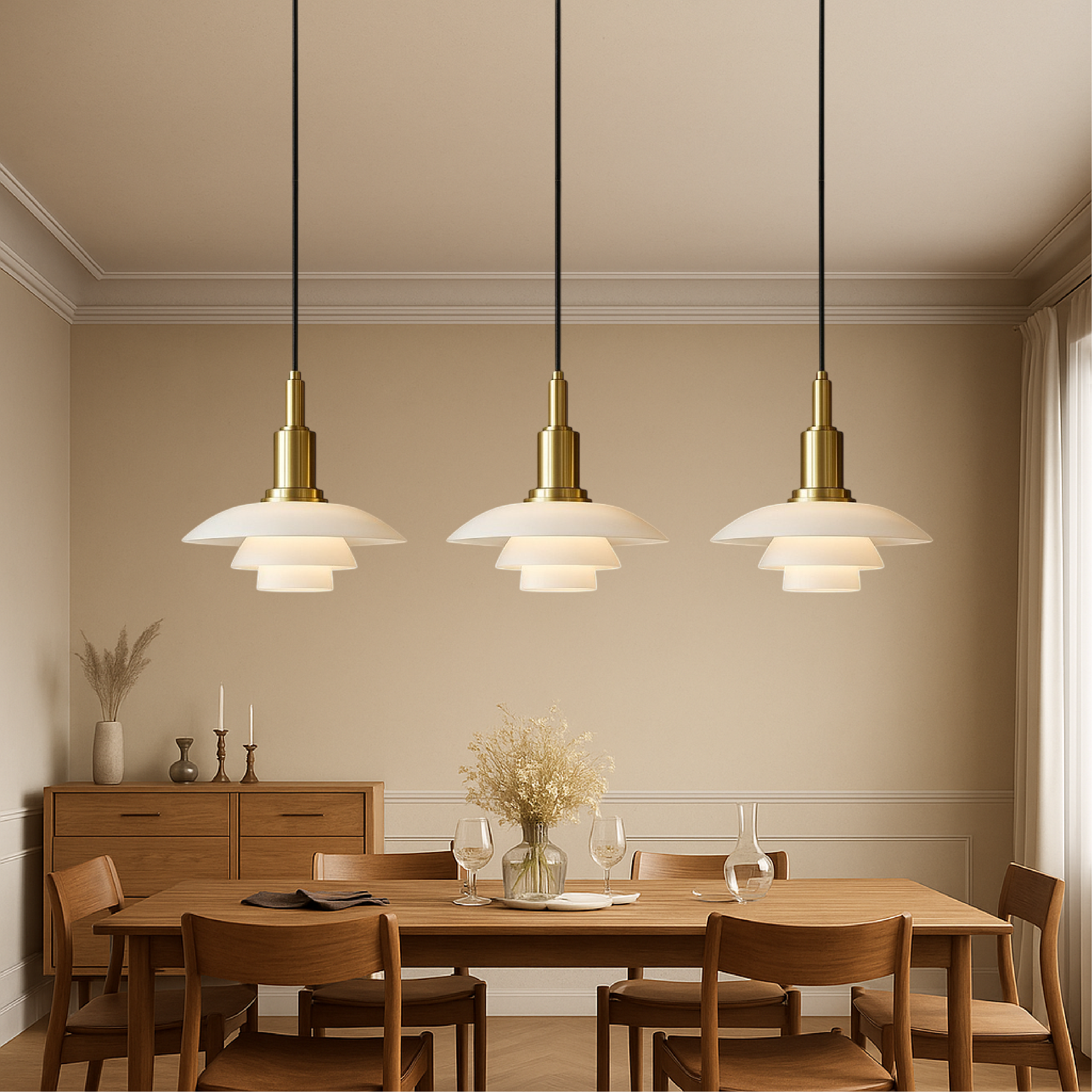 2/3 Głowa Duńska designerska lampa wisząca