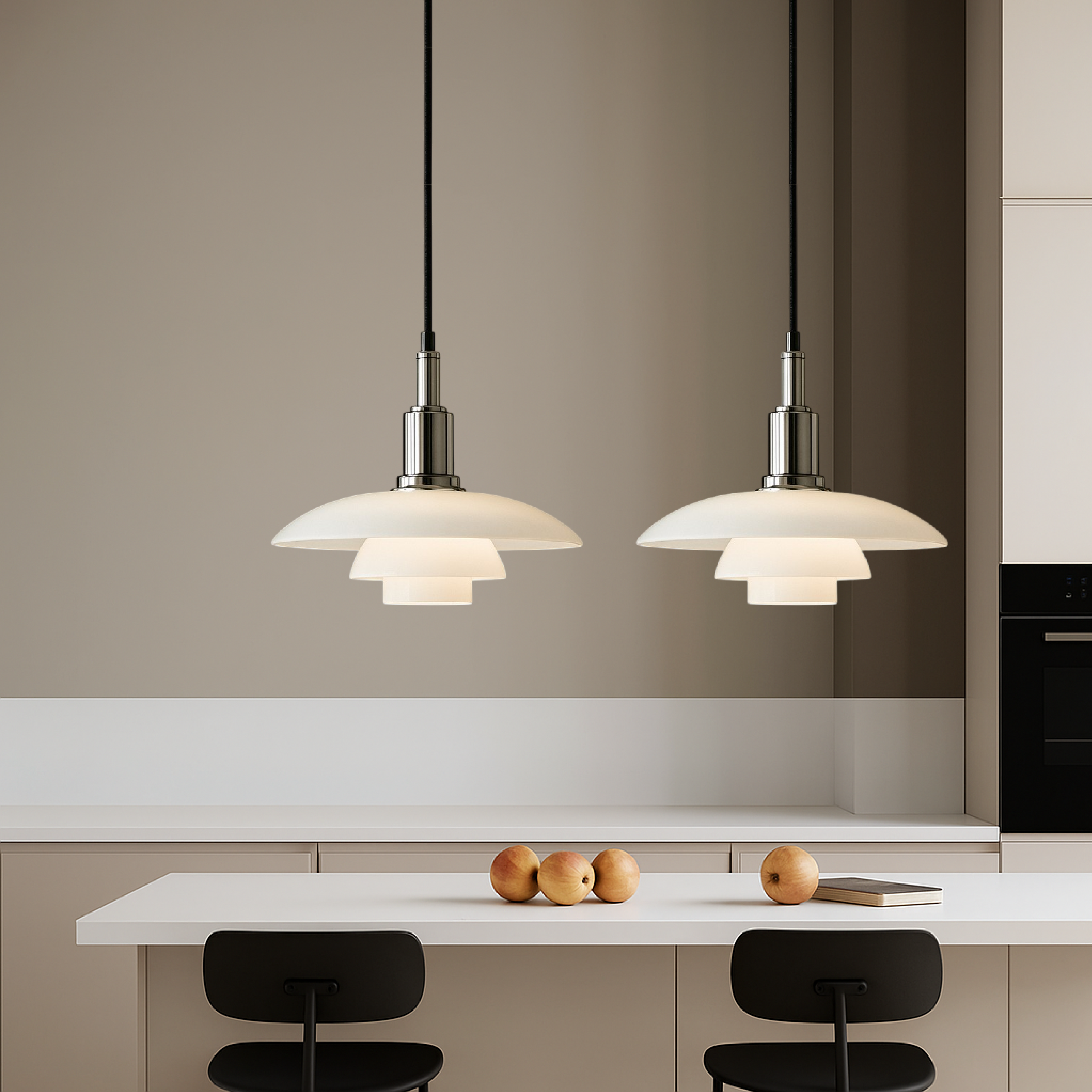 2/3 Głowa Duńska designerska lampa wisząca