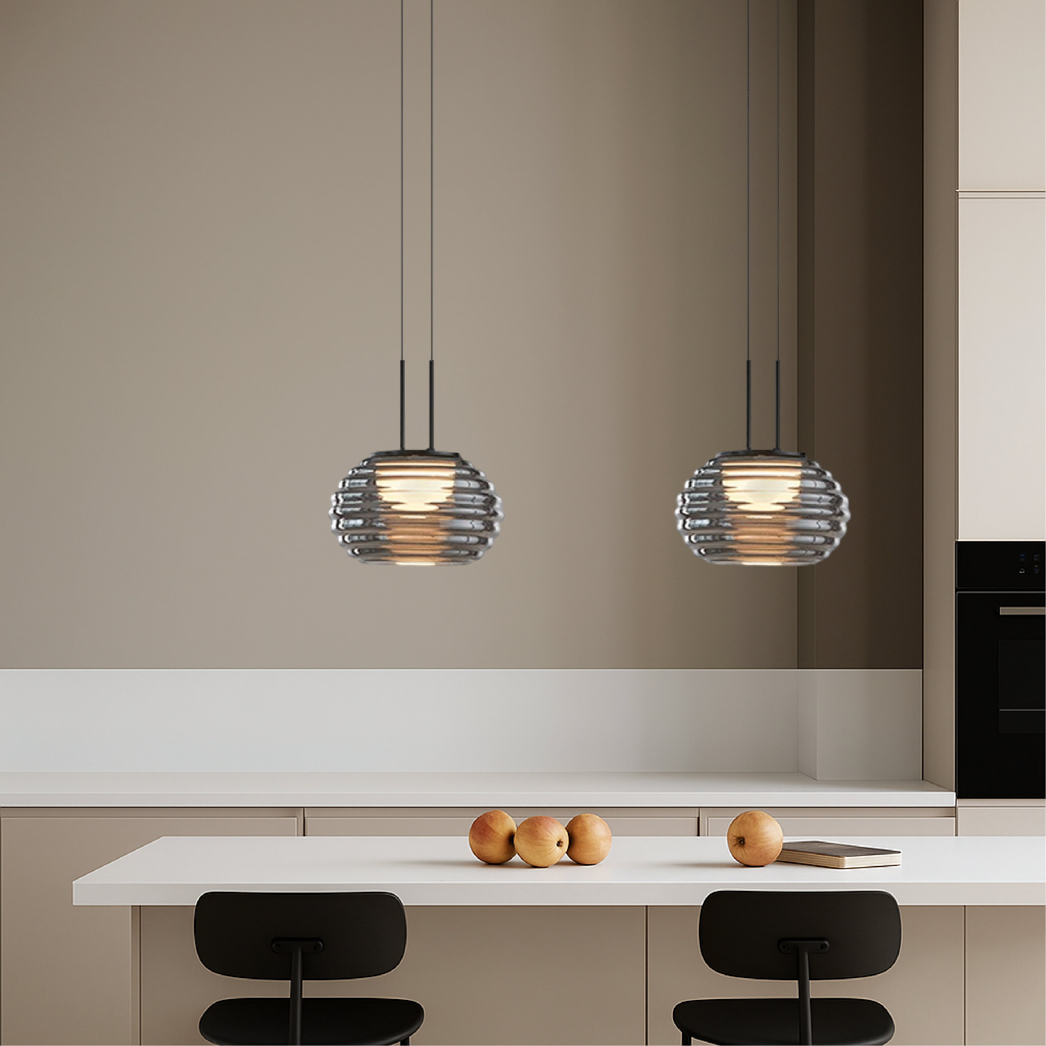 Lampa wisząca na wyspie kuchennej