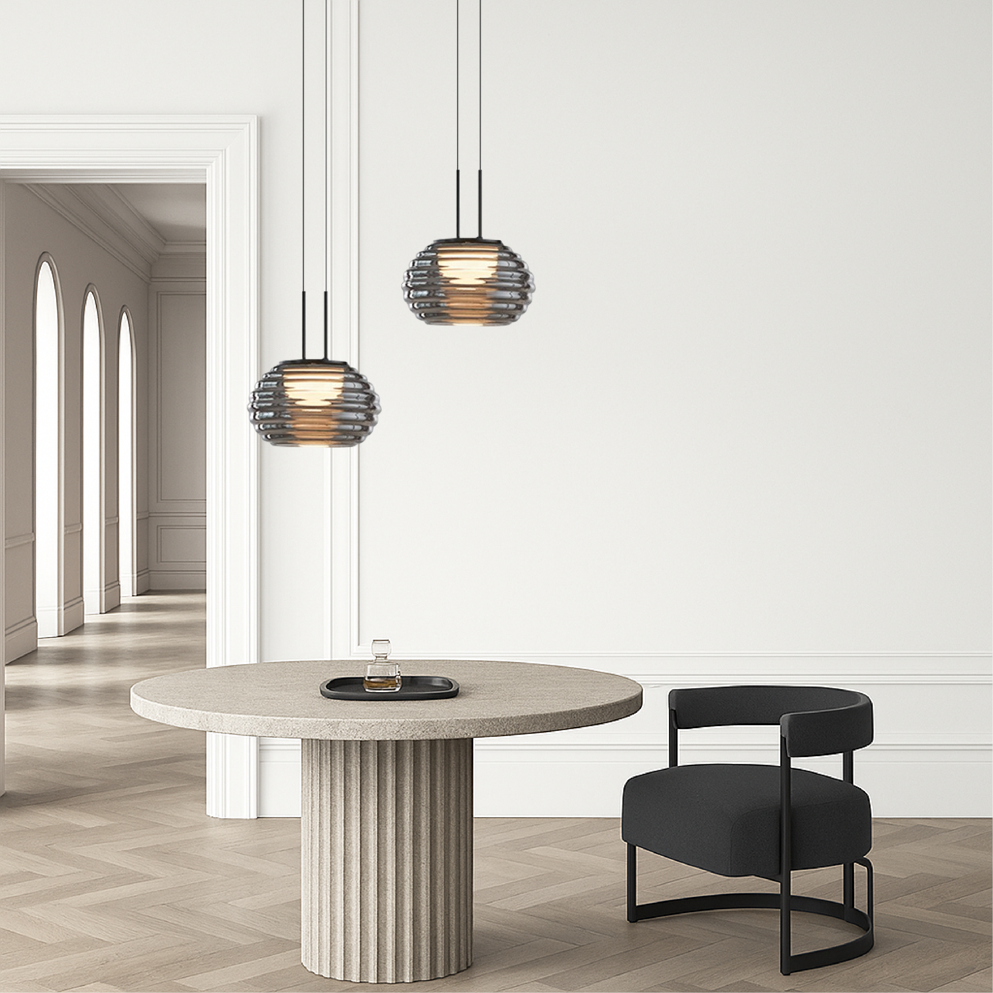 Lampa wisząca na wyspie kuchennej
