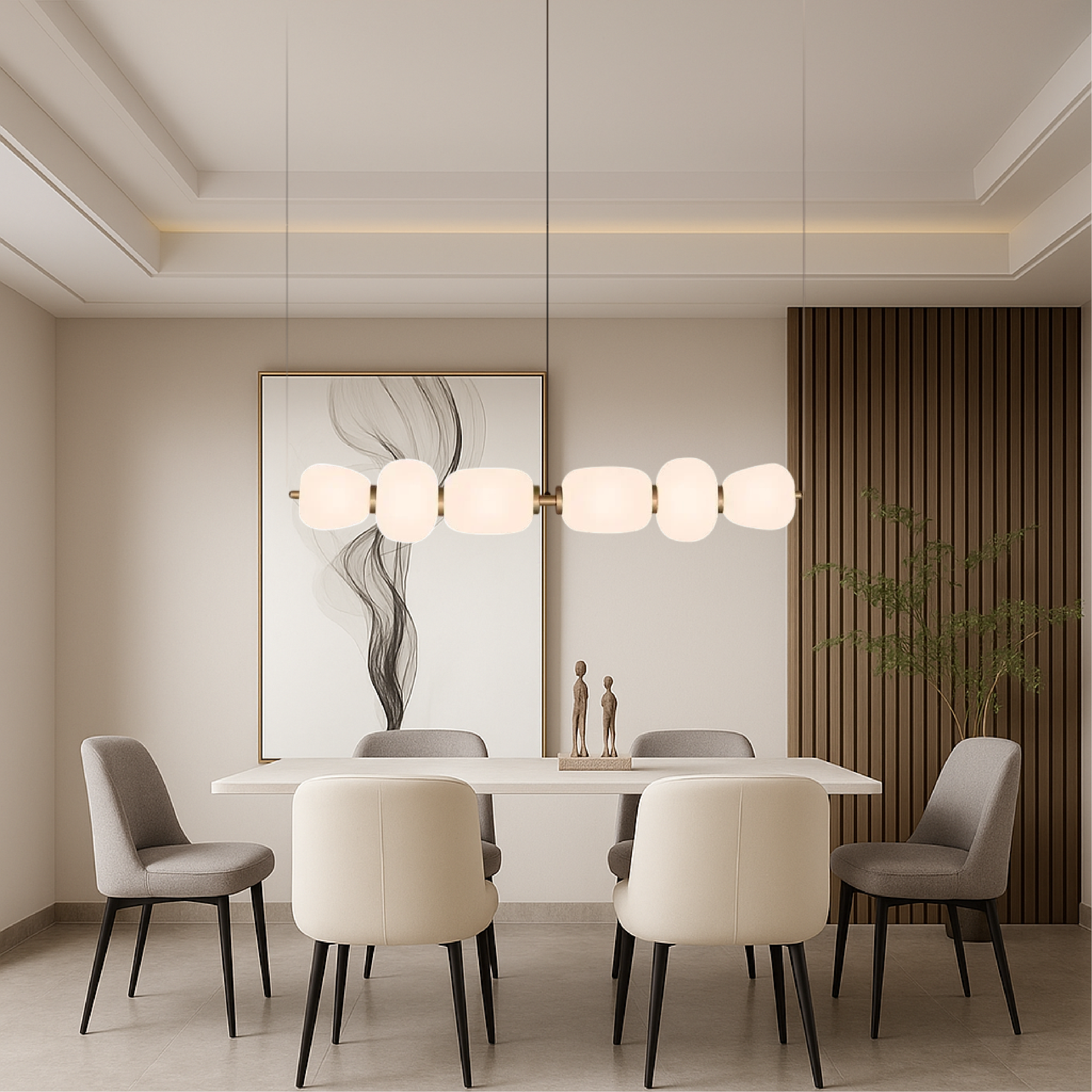 Lampa wisząca z białego szkła