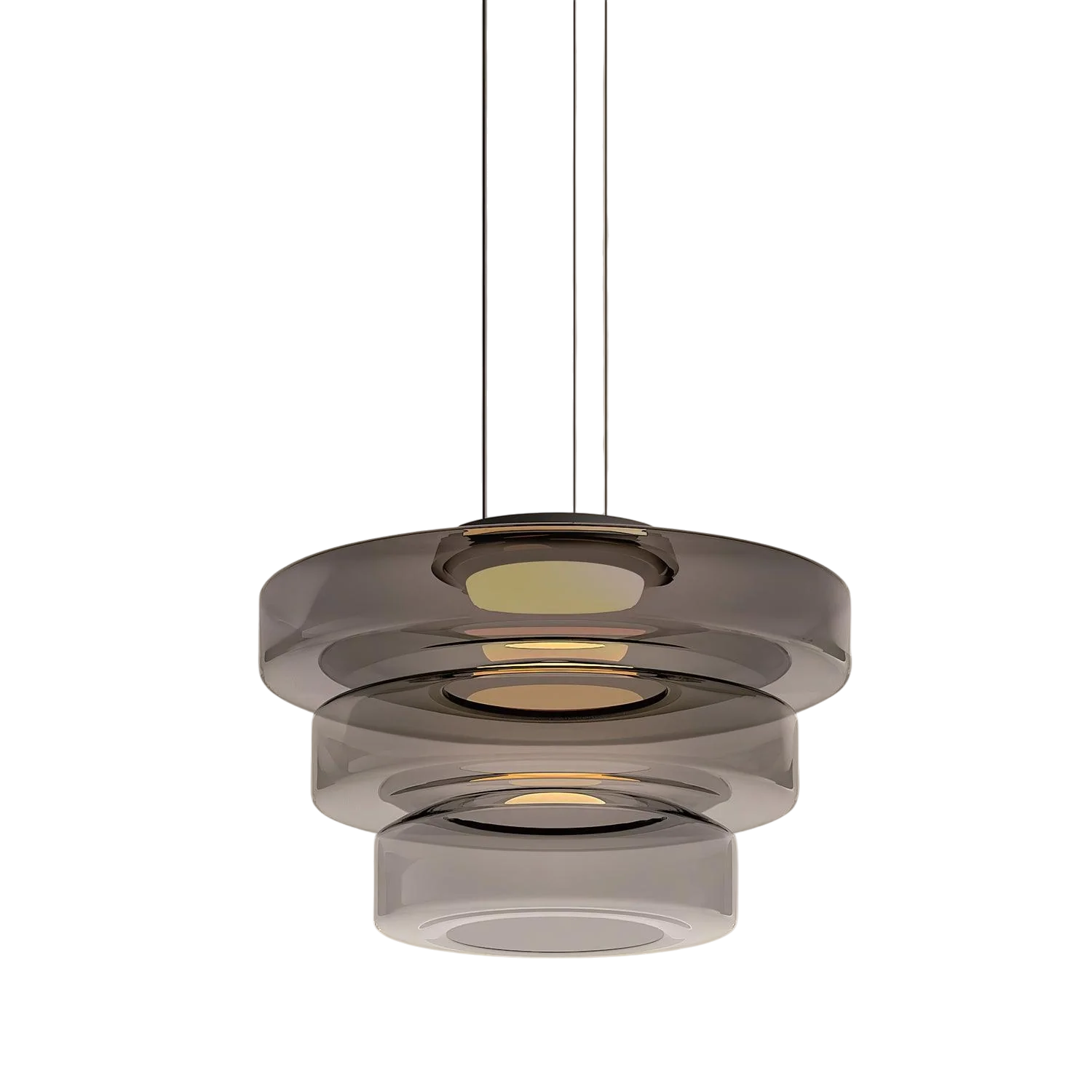 Duńska szklana lampa wisząca Bauhaus