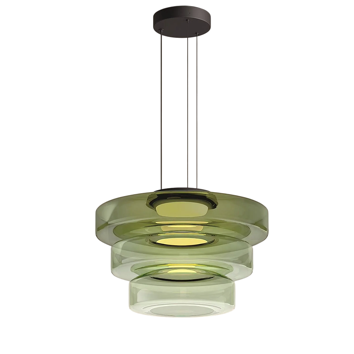 Duńska szklana lampa wisząca Bauhaus