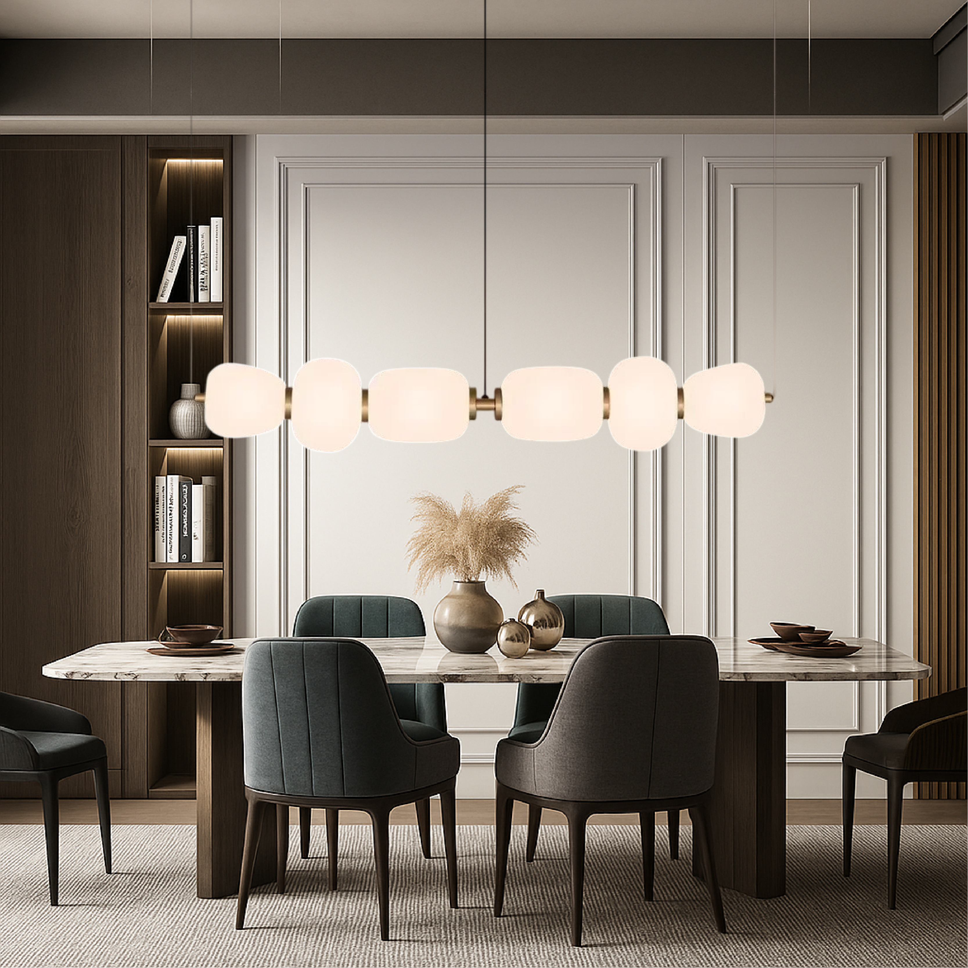Lampa wisząca z białego szkła