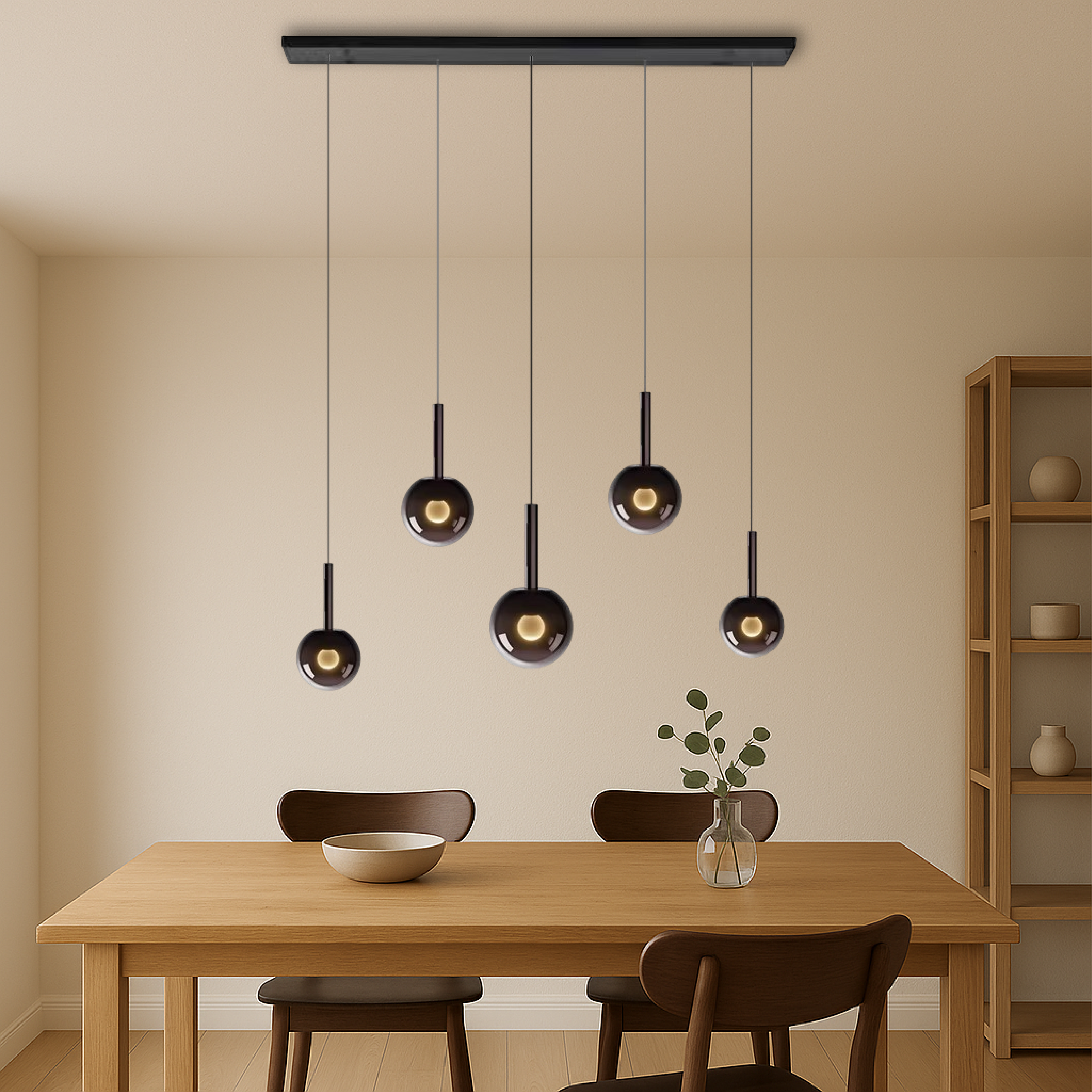 Skandynawska szklana lampa wisząca