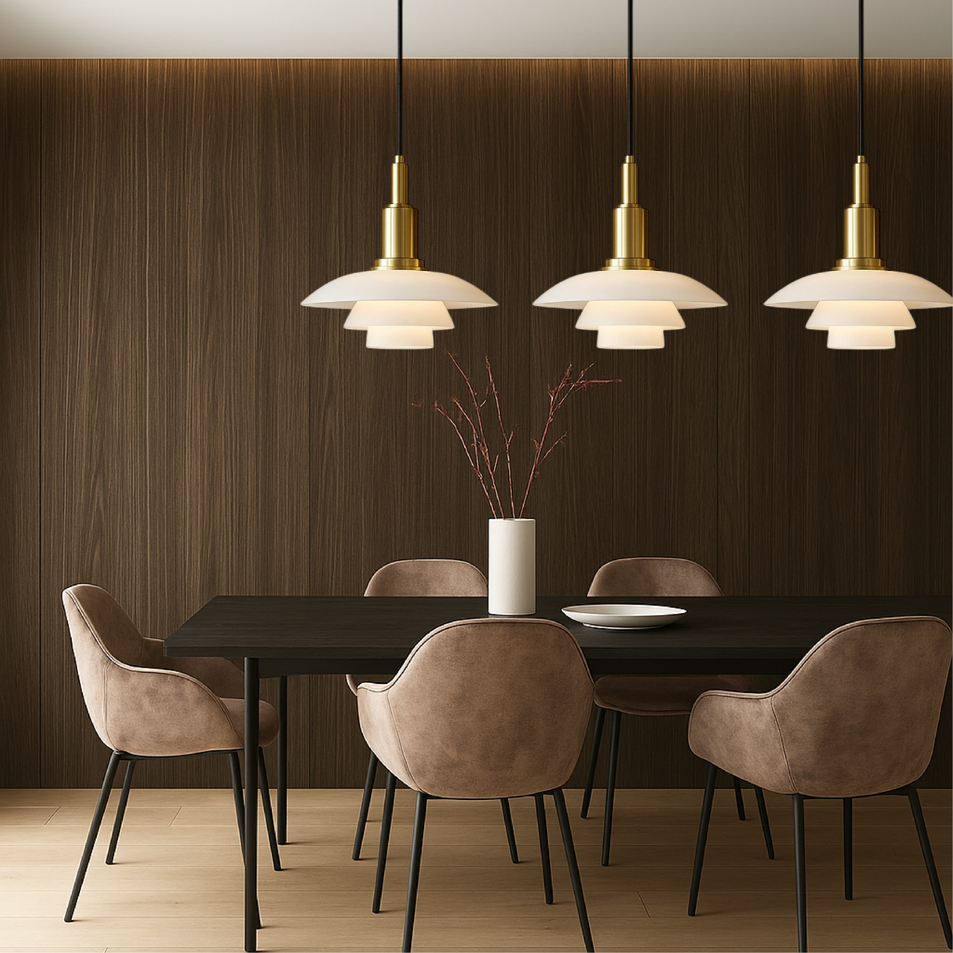 2/3 Głowa Duńska designerska lampa wisząca