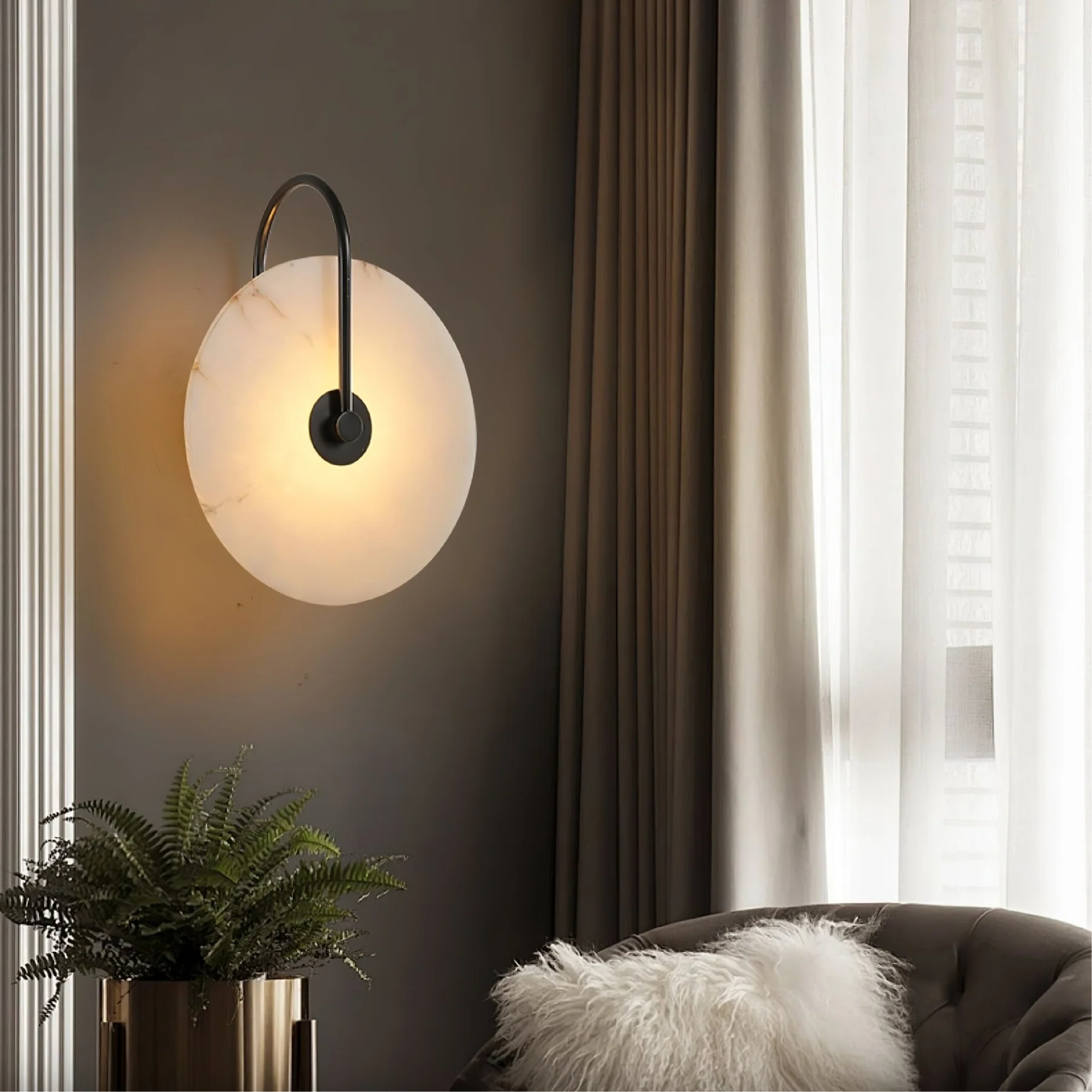 Lampa ścienna LED Alab Marble