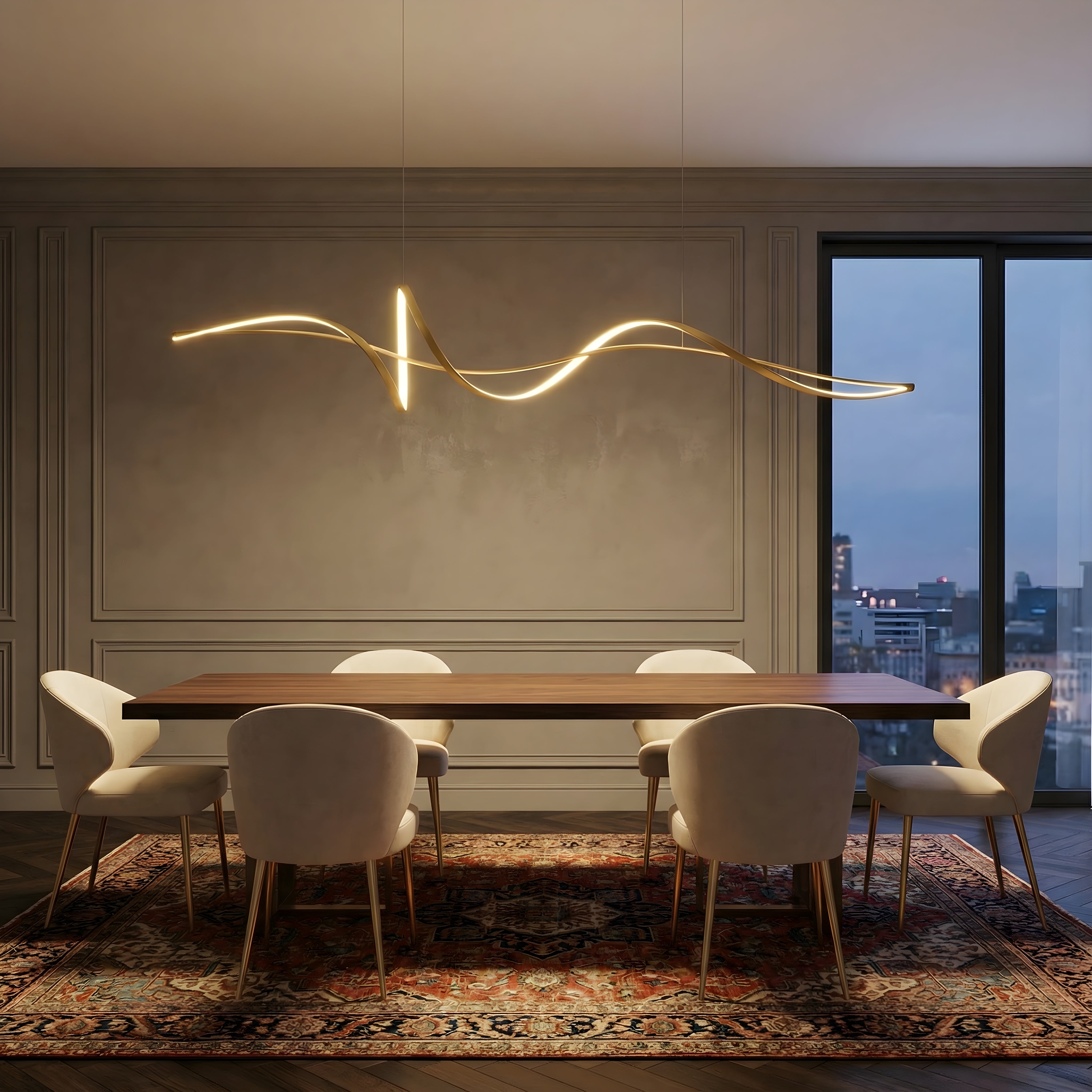 Minimalistyczny żyrandol Kyra