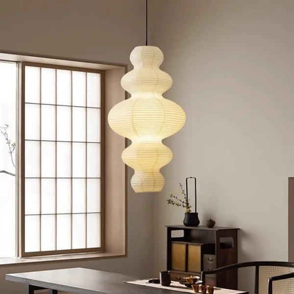 Wielowarstwowa lampa wisząca z papieru ryżowego