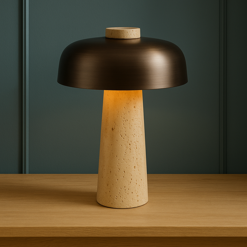 Lampa stołowa trawertyn