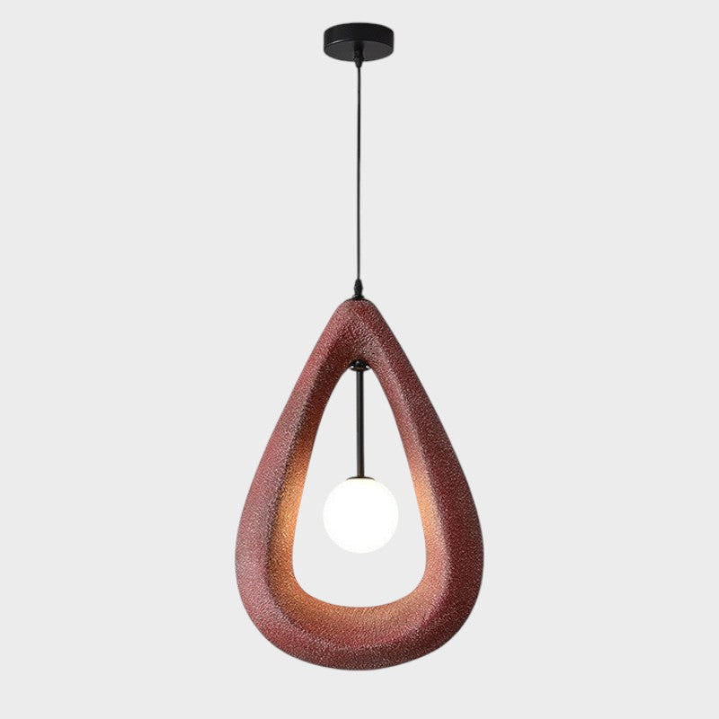 Owalna lampa wisząca Japandi