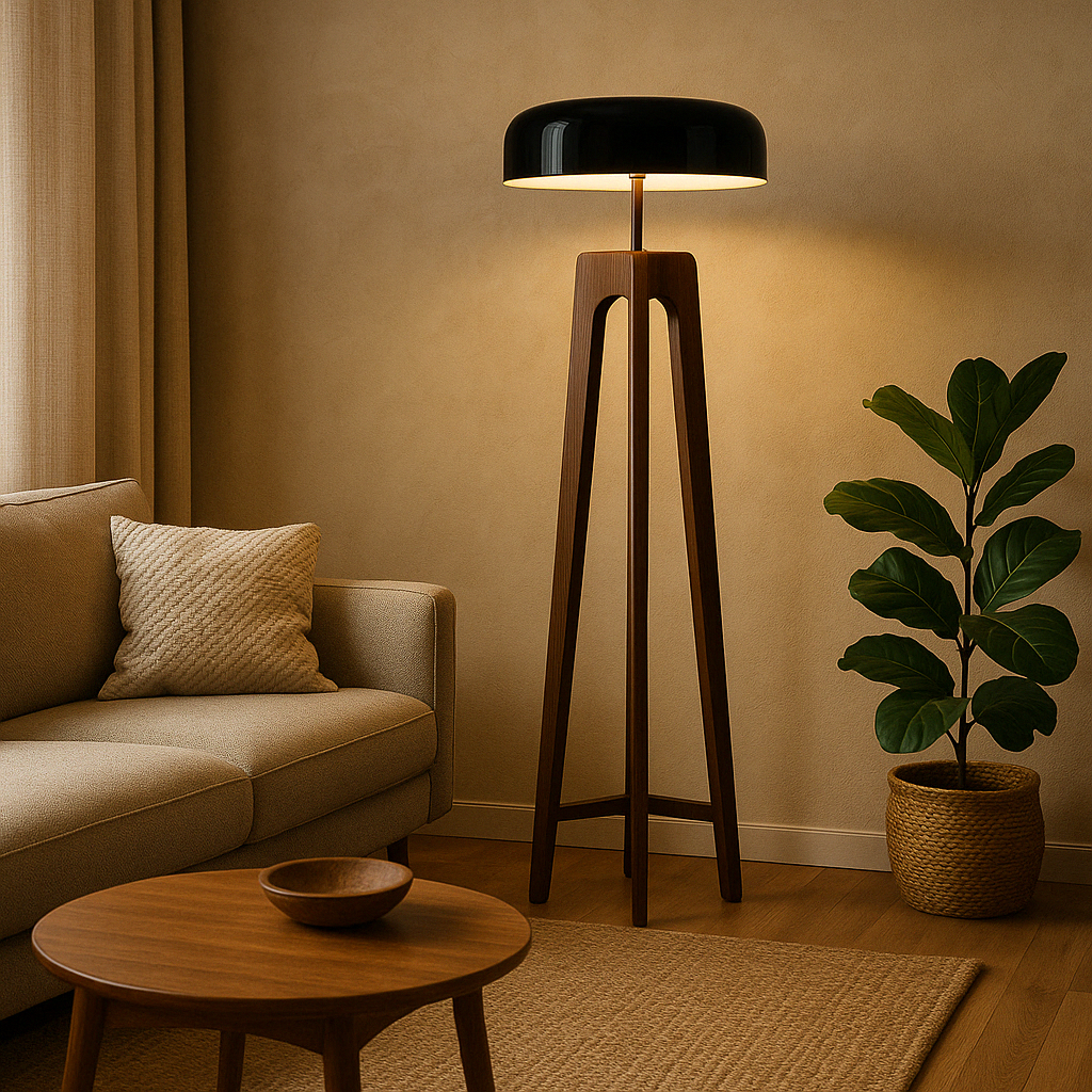 Lampa podłogowa w stylu skandynawskim