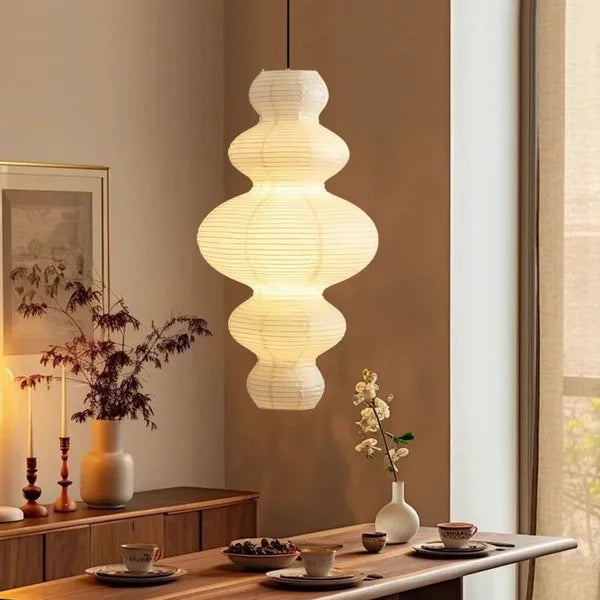 Wielowarstwowa lampa wisząca z papieru ryżowego