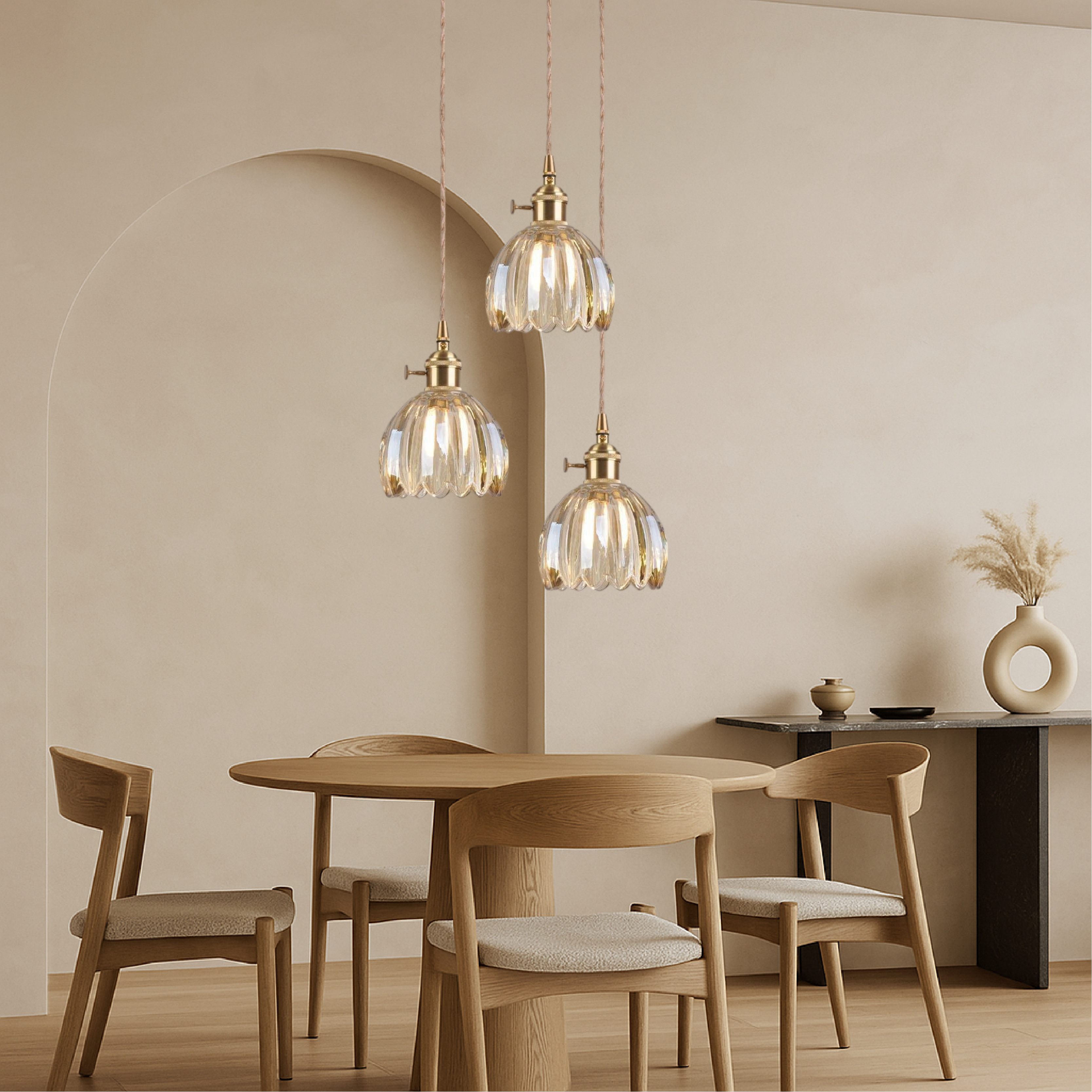Japońska szklana lampa wisząca