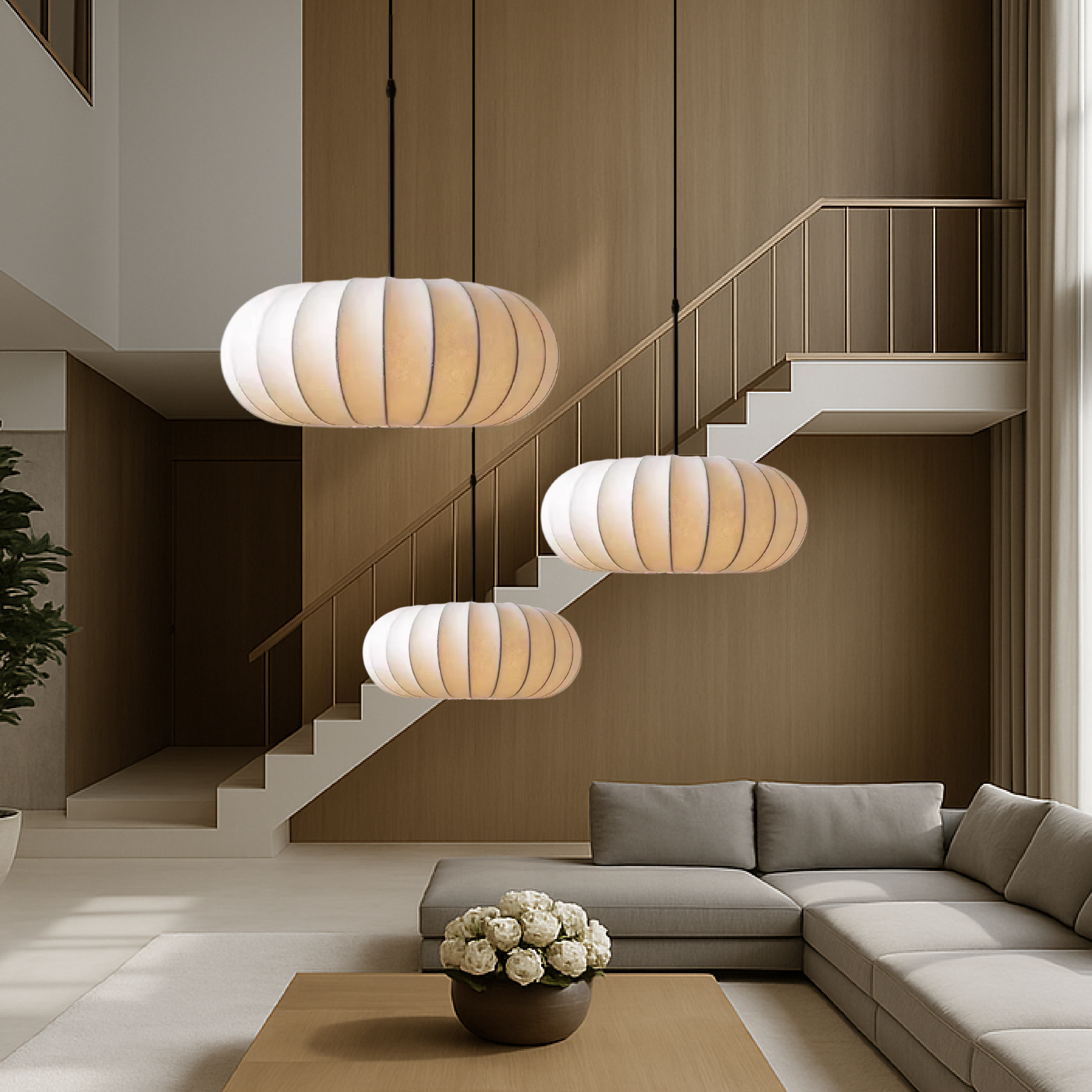 Jedwabna lampa wisząca Verona