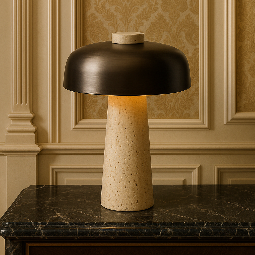 Lampa stołowa trawertyn