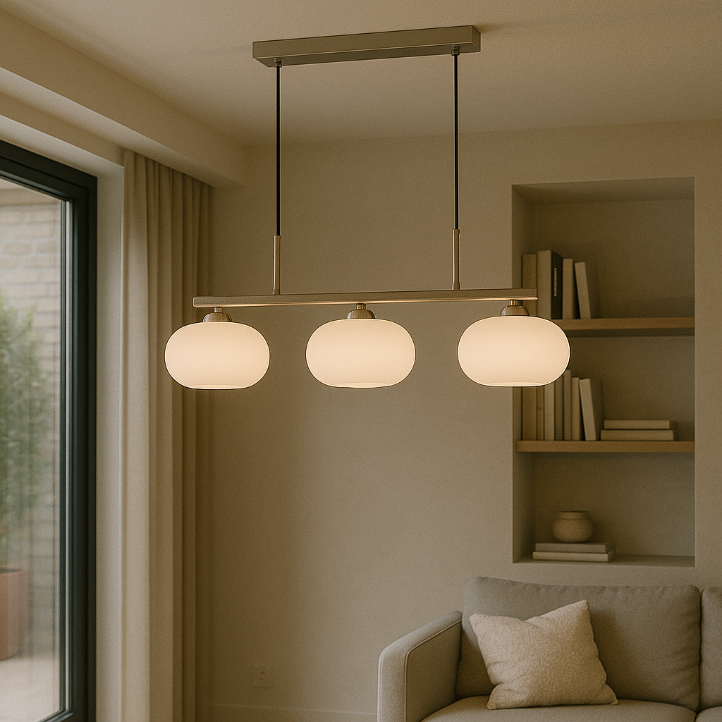 Lampa wisząca Bauhaus z 3 głowicami