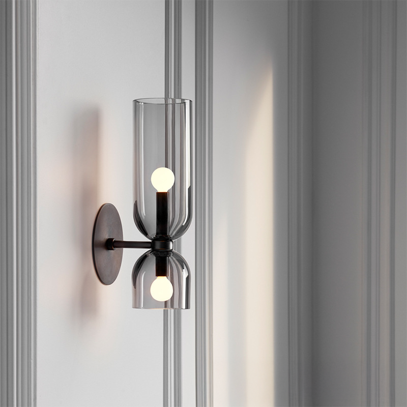 Kreatywna szklana lampa ścienna