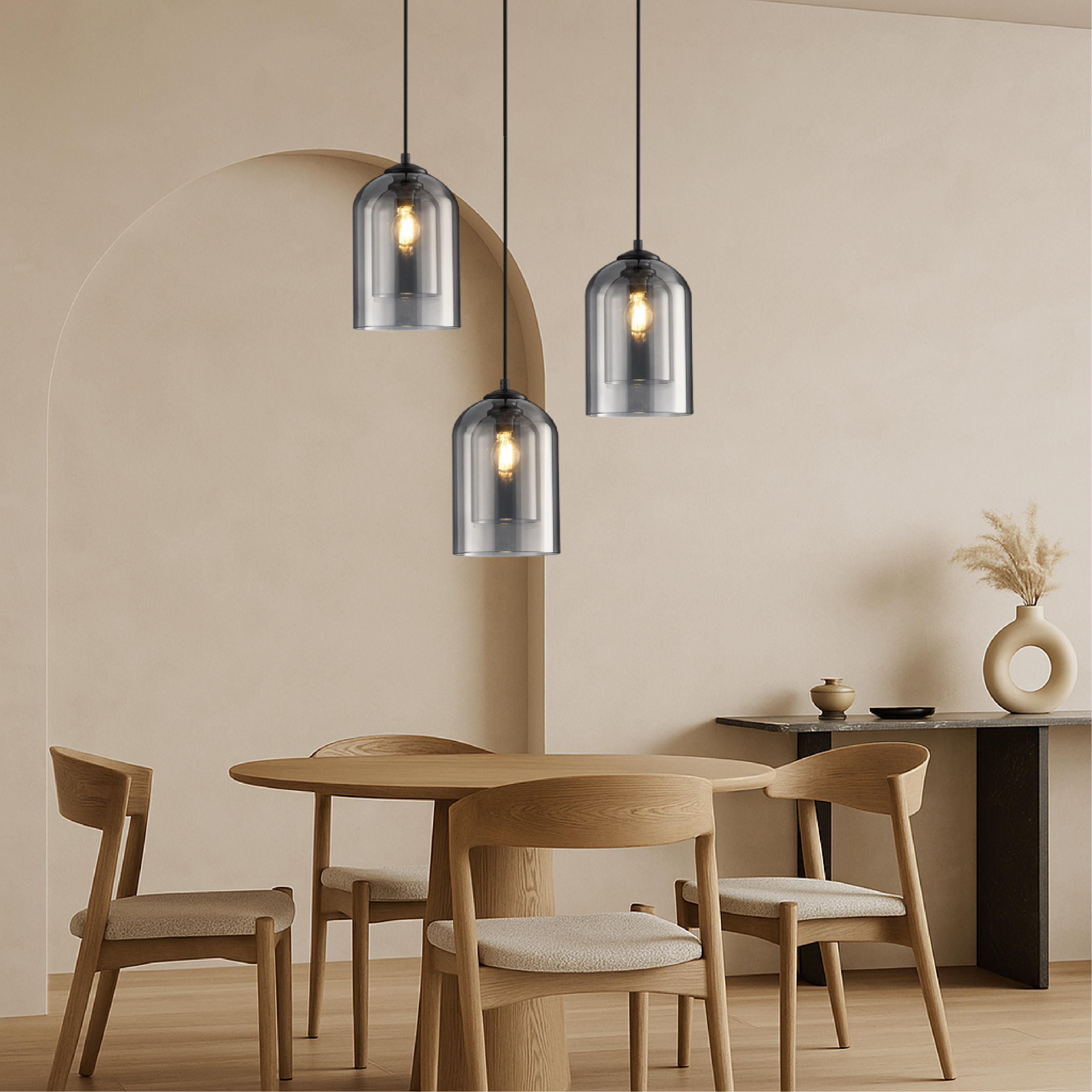 Szklana lampa wisząca Jani