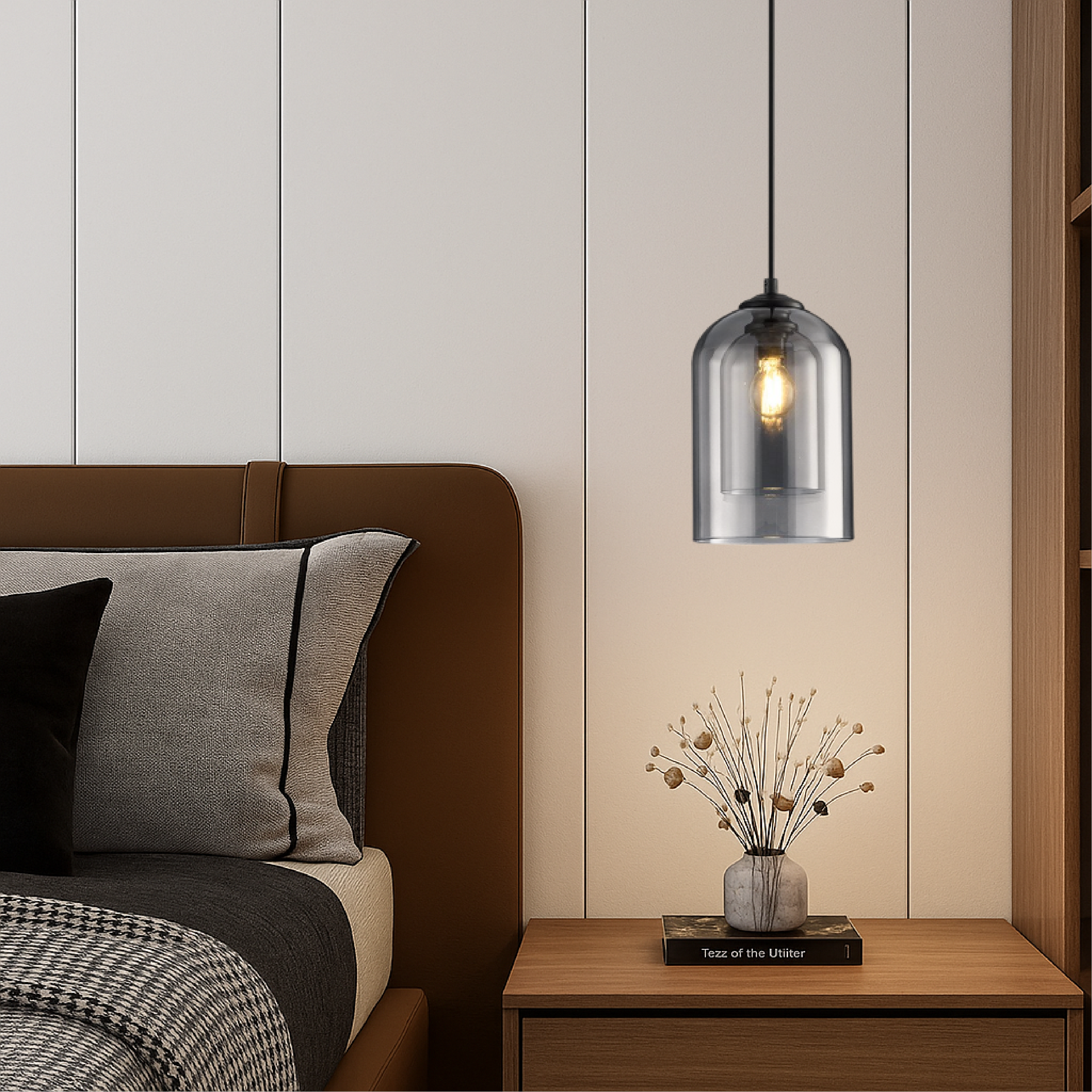 Szklana lampa wisząca Jani