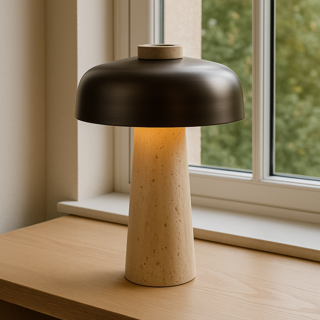 Lampa stołowa trawertyn