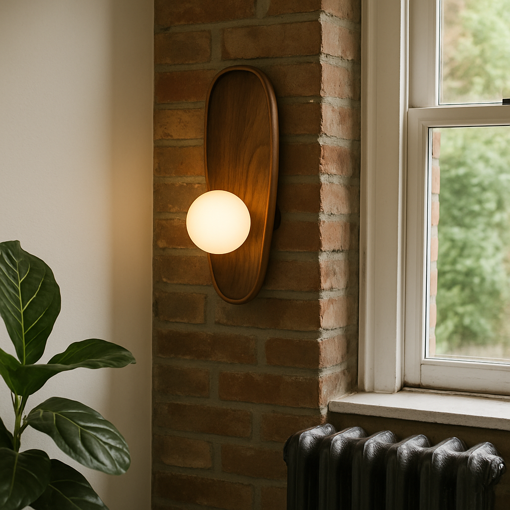 Drewniana lampa ścienna Mirdor