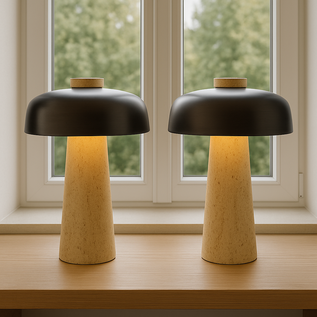 Lampa stołowa trawertyn