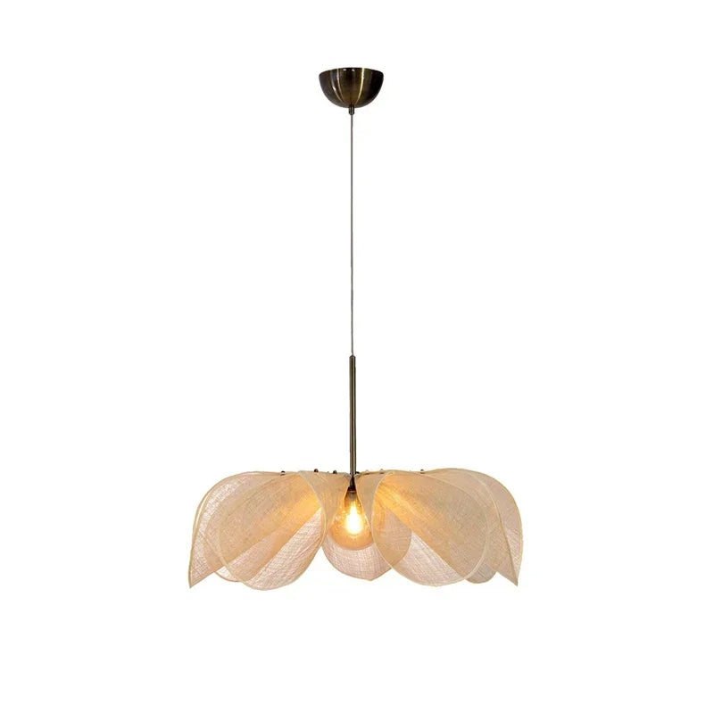 Lampa wisząca z tkaniny w stylu vintage