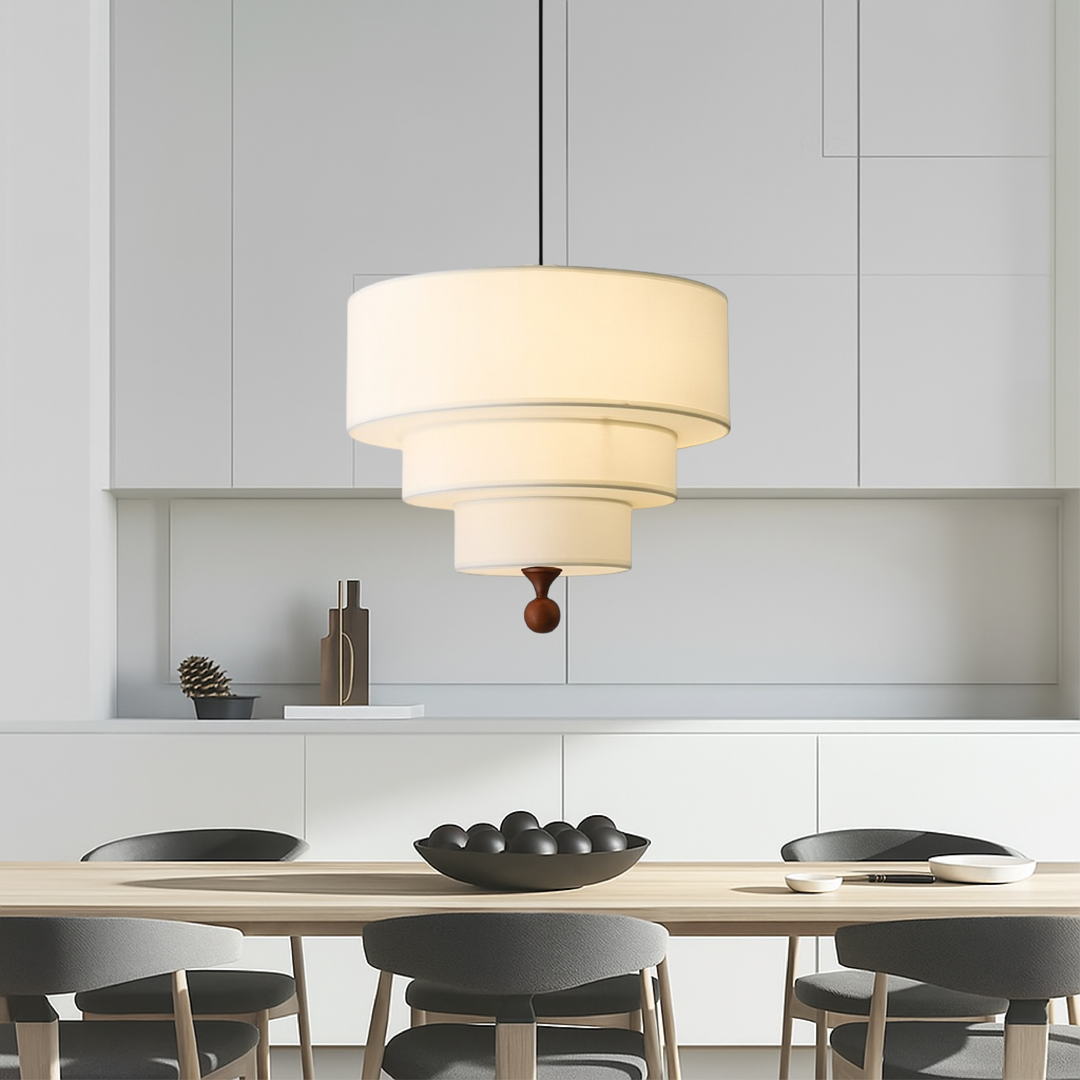 Lampy wiszące z jedwabiu i bawełny