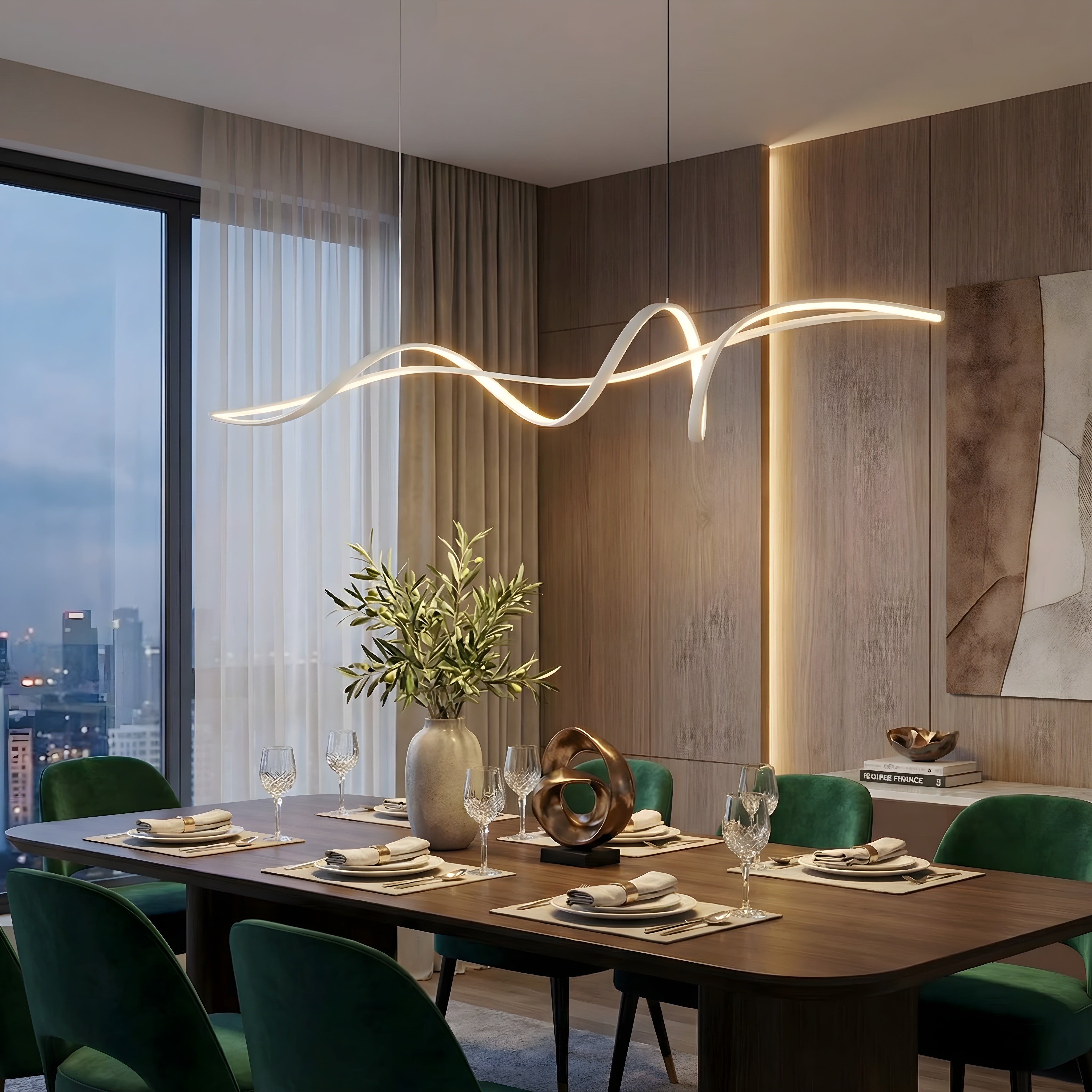 Minimalistyczny żyrandol Kyra